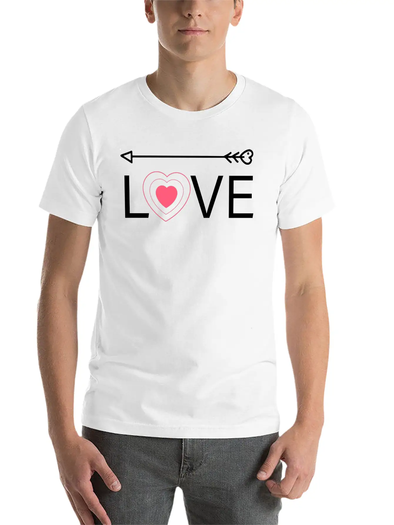 Love - Arrow Pointing Right Unisex Casual T-Shirt – Clean Design For Daily Comfort