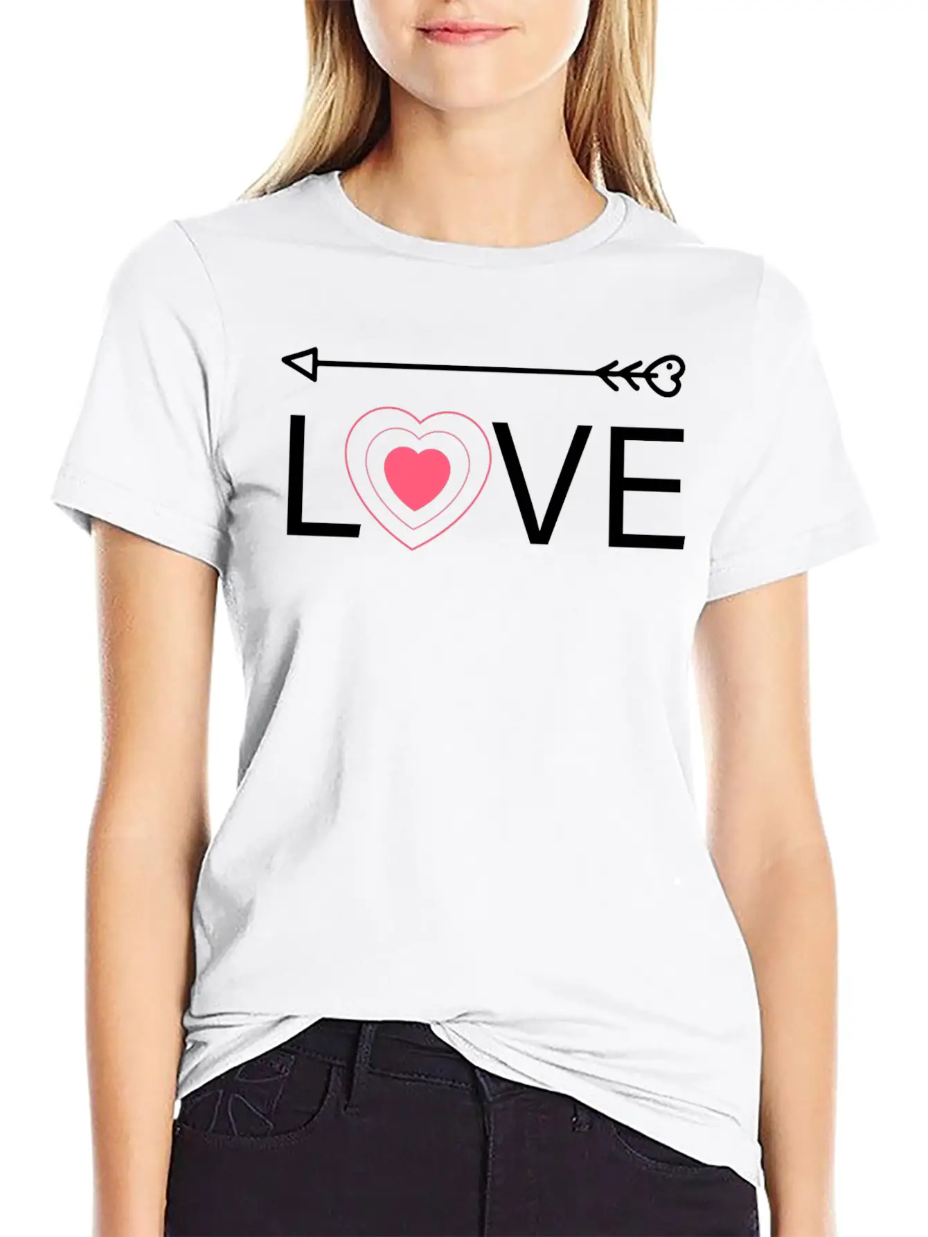 Love - Arrow Pointing Right Unisex Casual T-Shirt – Clean Design For Daily Comfort