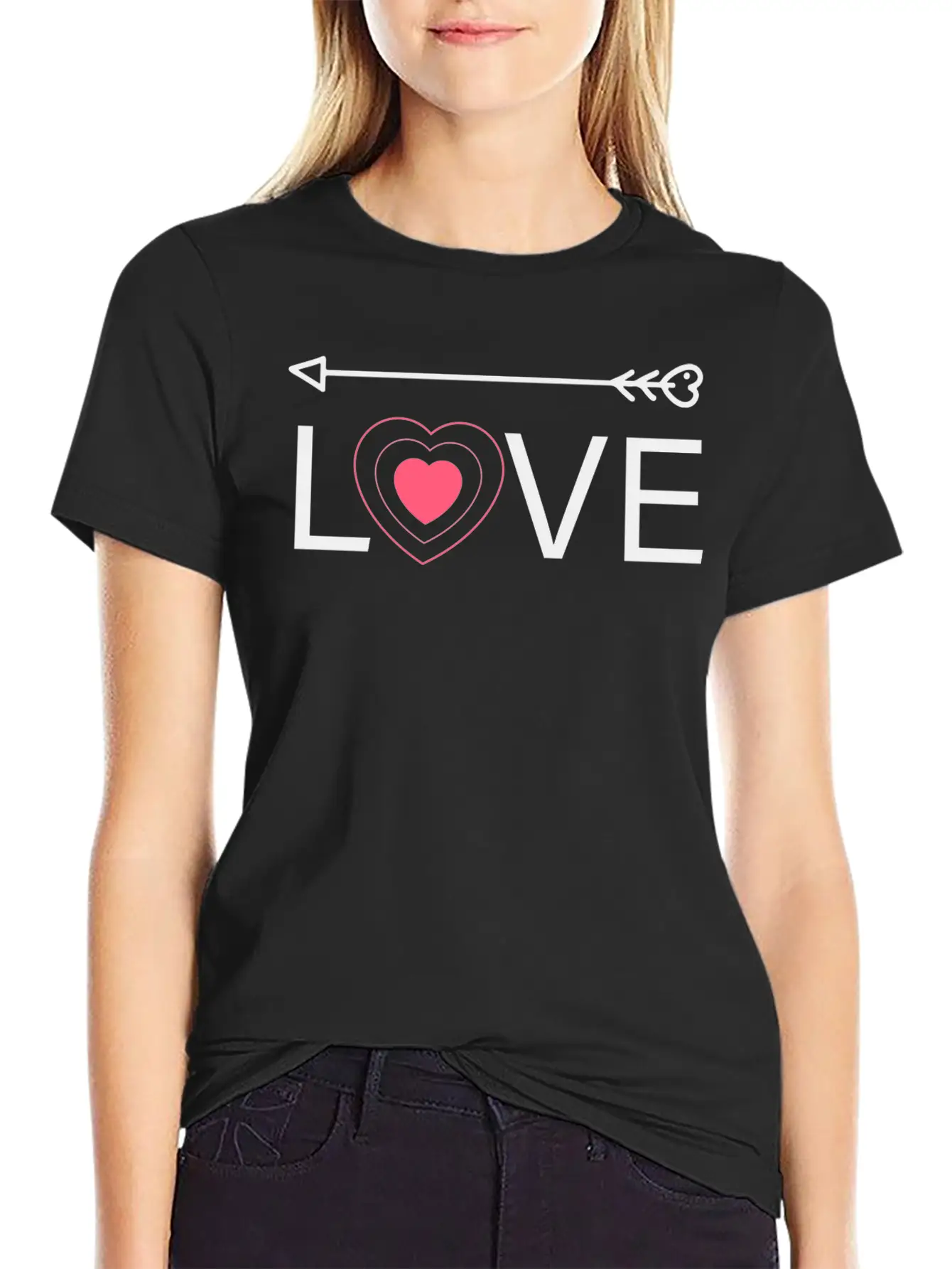 Love - Arrow Pointing Right Unisex Casual T-Shirt – Clean Design For Daily Comfort