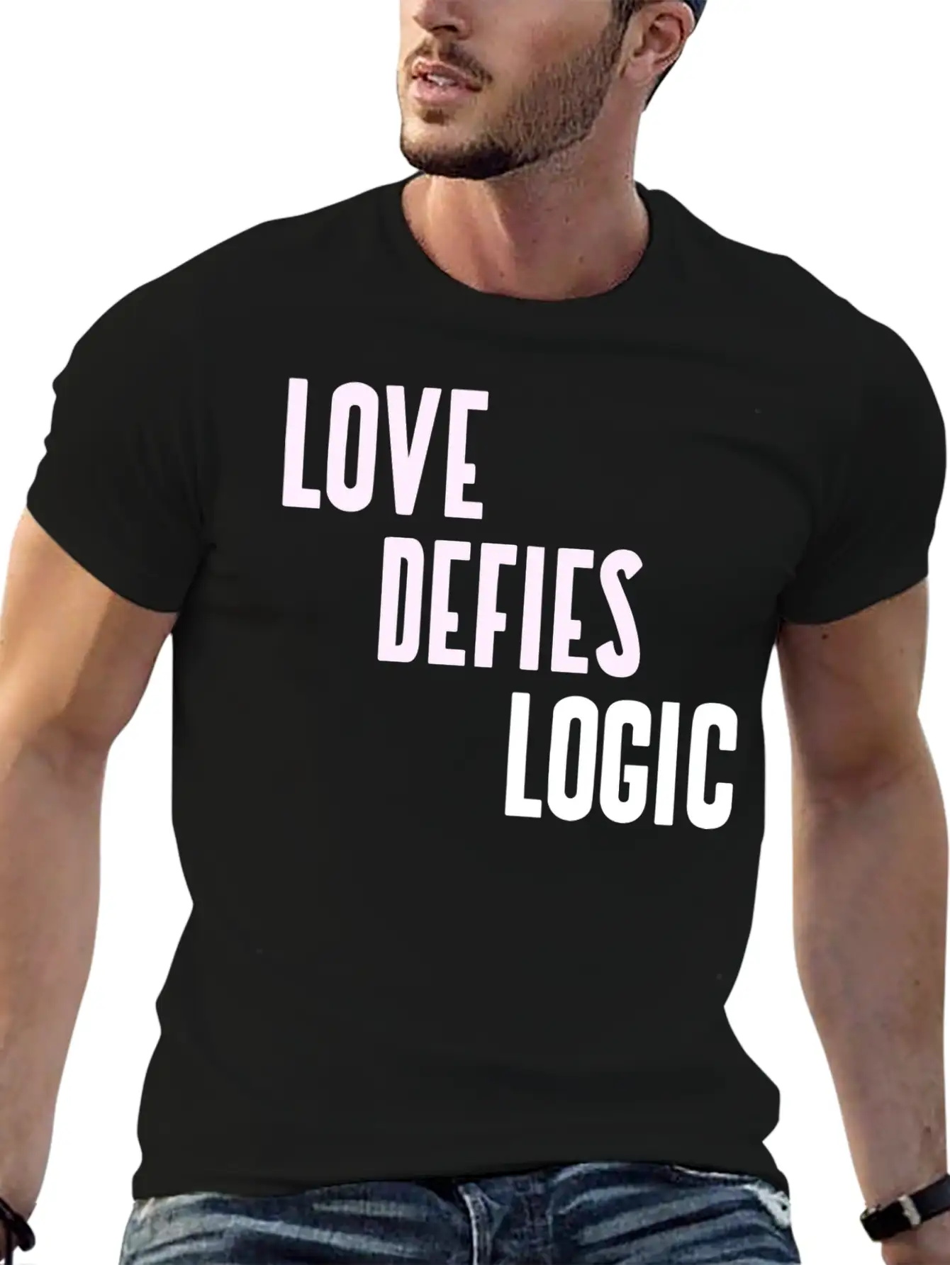 LOVE DEFIES LOGIC (pd148) Essential Unisex Summer Tee – Soft Cotton Casual Fit