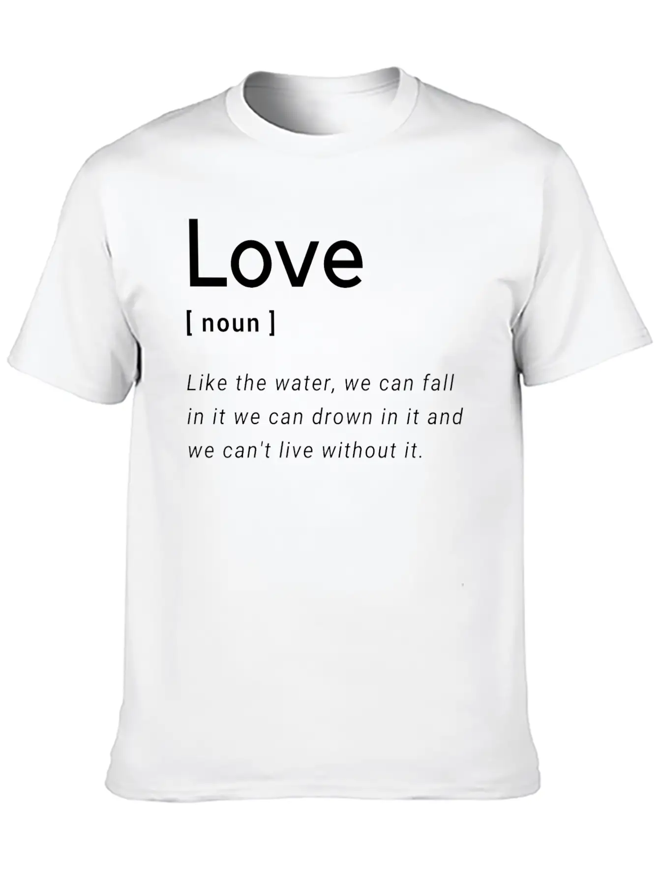 Love Definition Unisex Short Sleeve Soft Cotton T-Shirt – Casual Everyday Wear