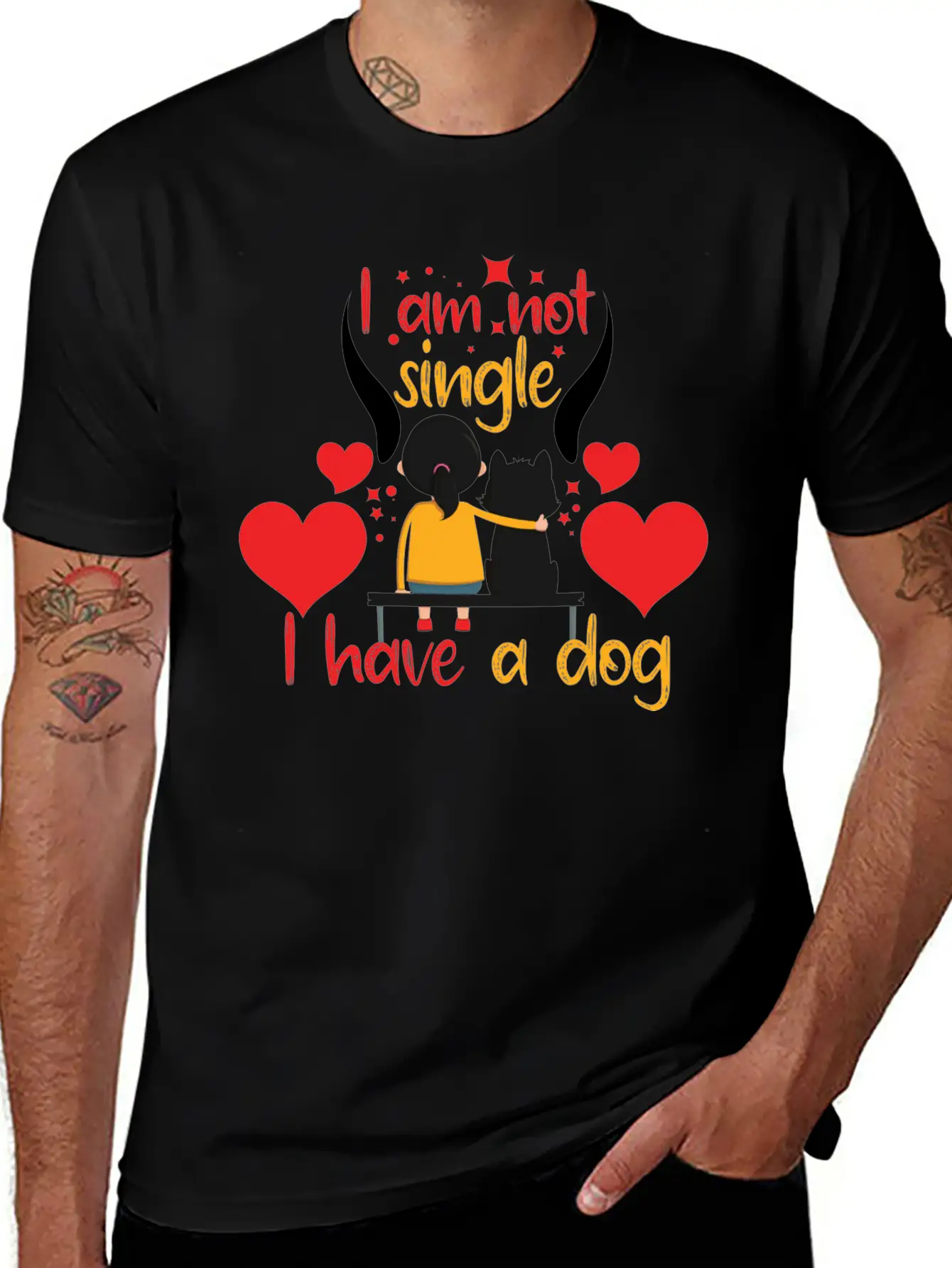 Love Dog Comfortable Minimalist Graphic Tee – Summer Style Essential