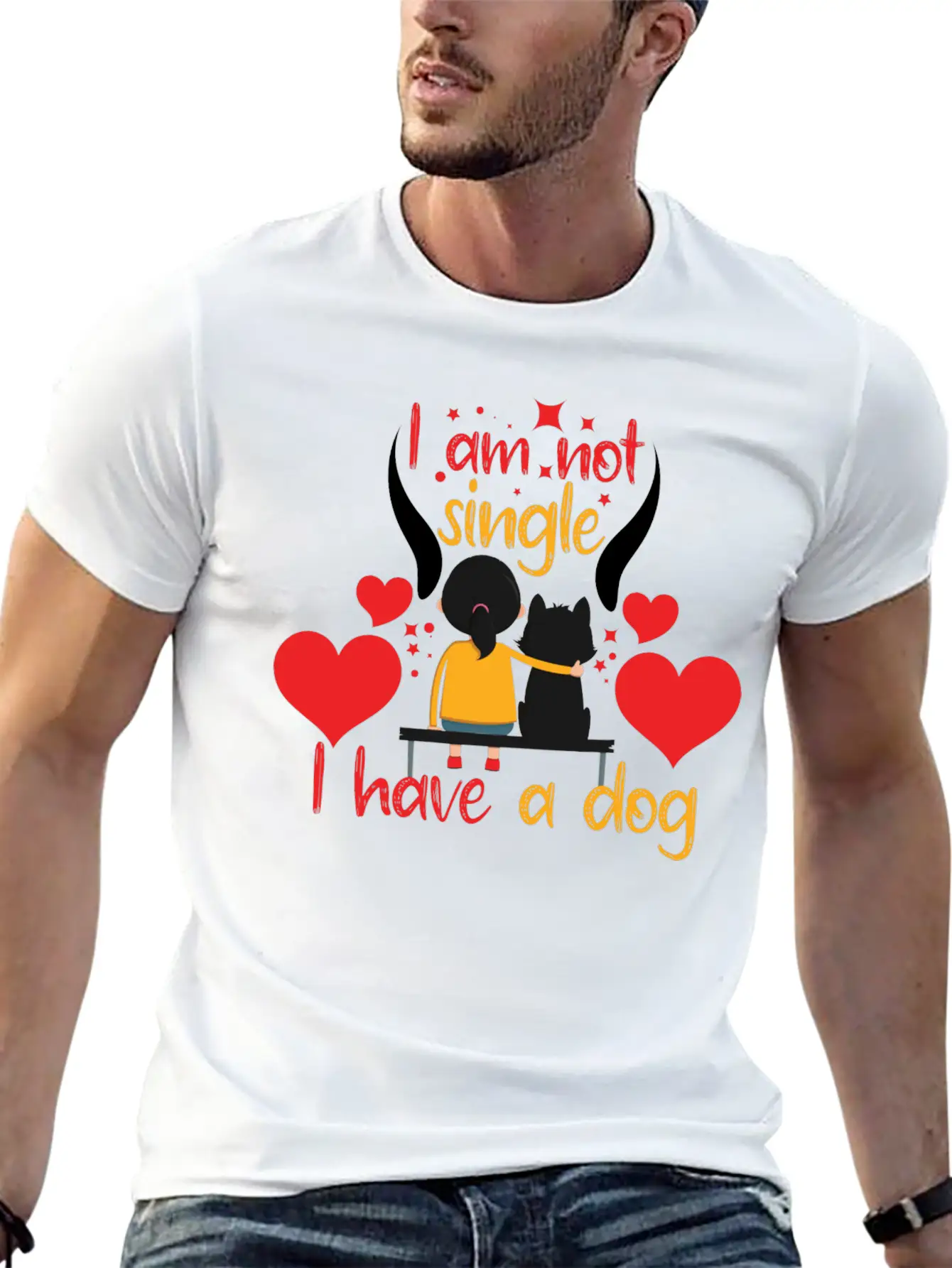 Love Dog Comfortable Minimalist Graphic Tee – Summer Style Essential