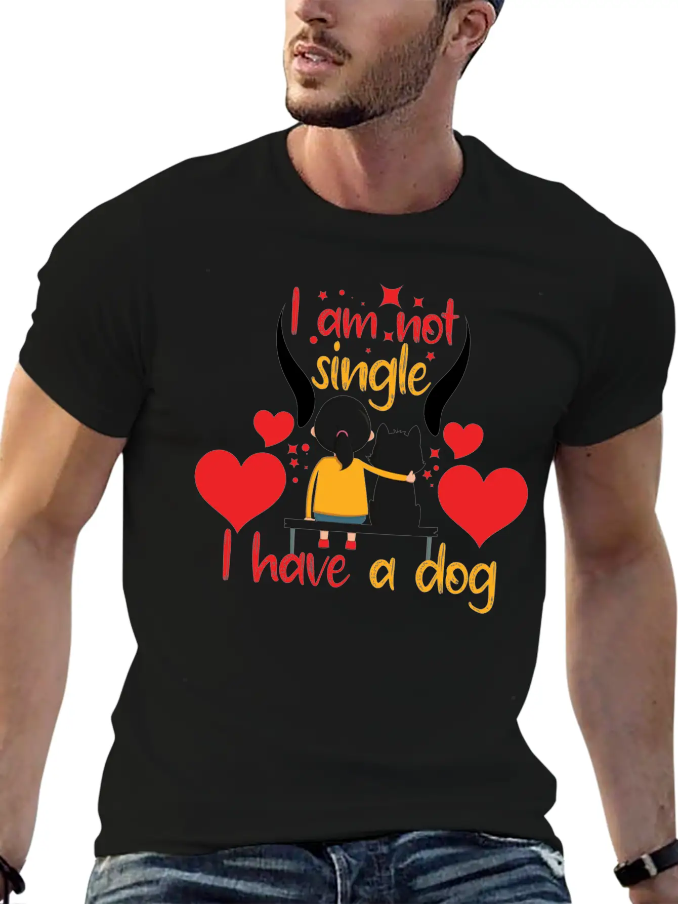 Love Dog Comfortable Minimalist Graphic Tee – Summer Style Essential