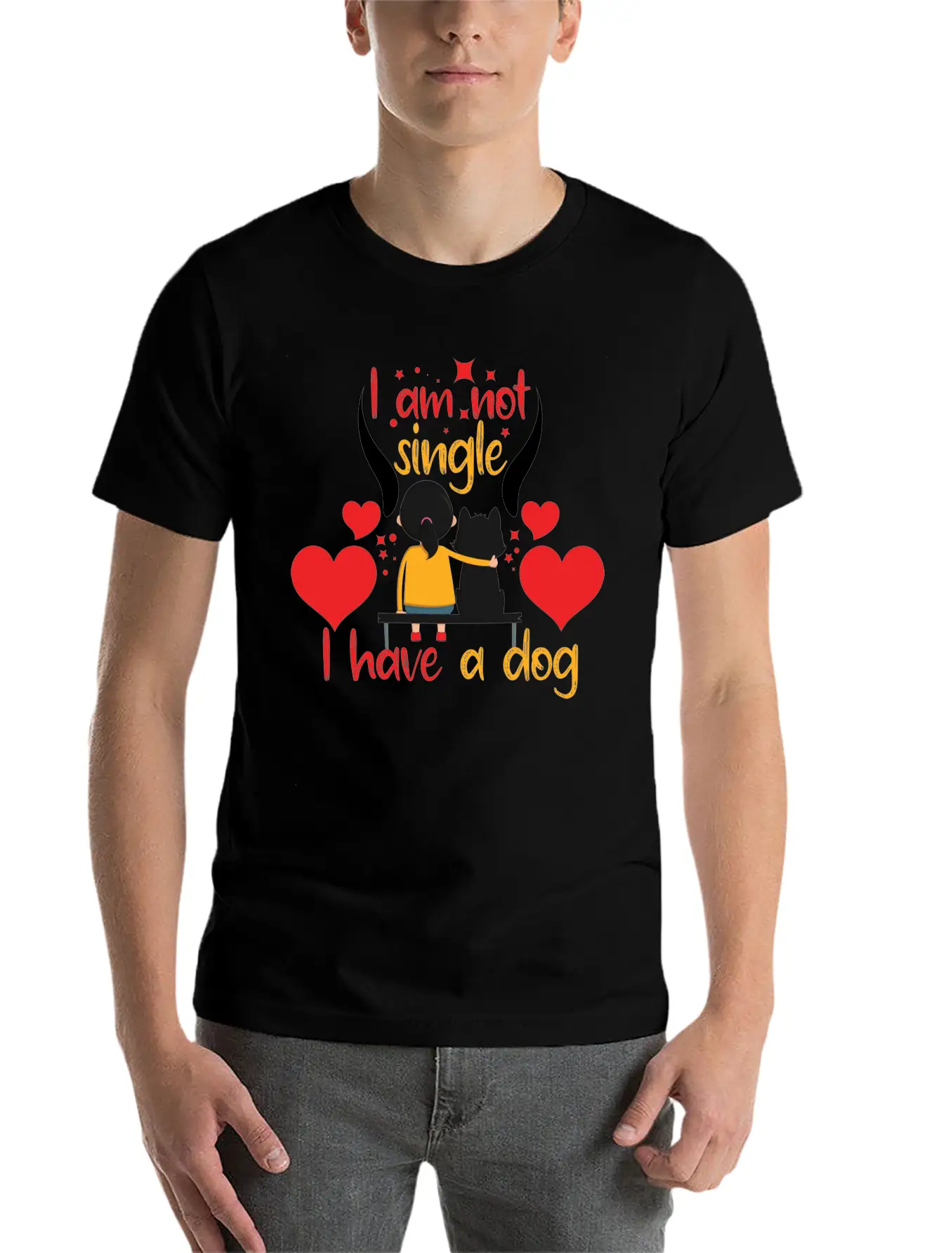 Love Dog Comfortable Minimalist Graphic Tee – Summer Style Essential