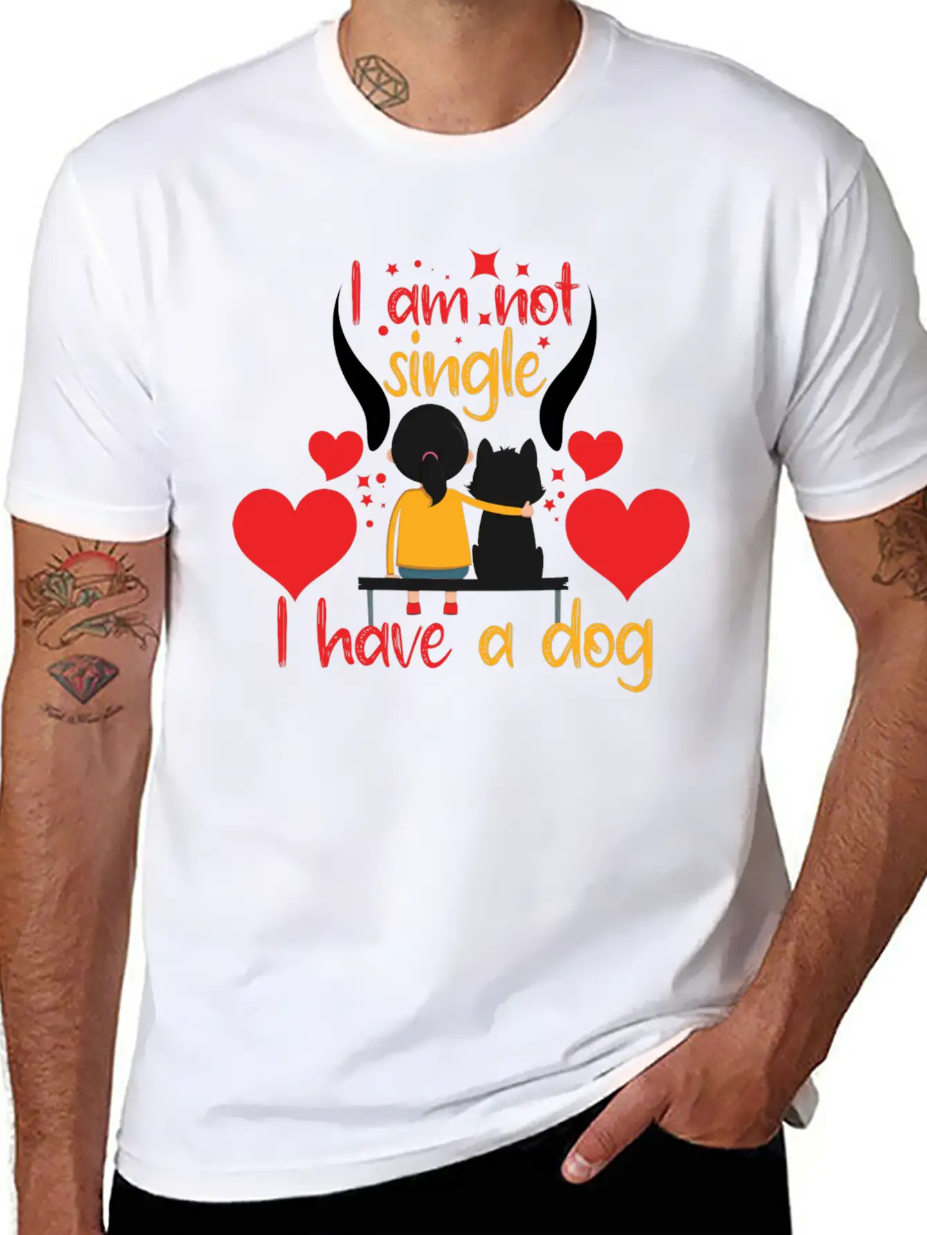 Love Dog Comfortable Minimalist Graphic Tee – Summer Style Essential
