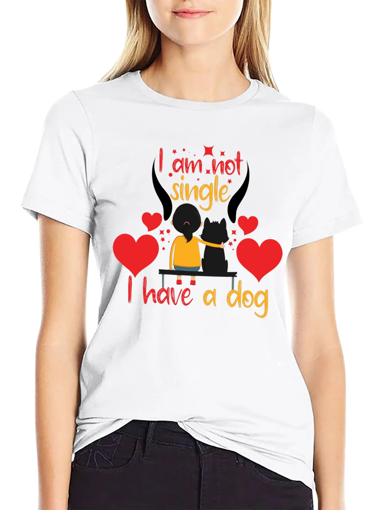 Love Dog Comfortable Minimalist Graphic Tee – Summer Style Essential
