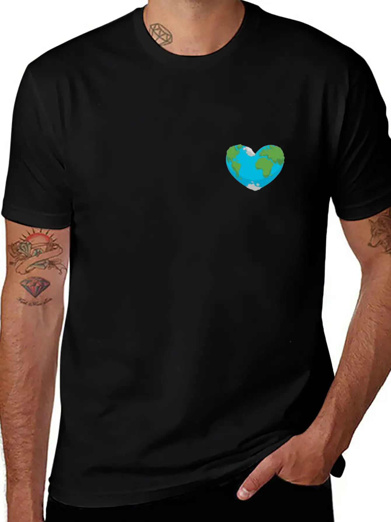 Love Earth Day Heart Stylish Everyday T-Shirt – Unisex Basic Cotton Tee