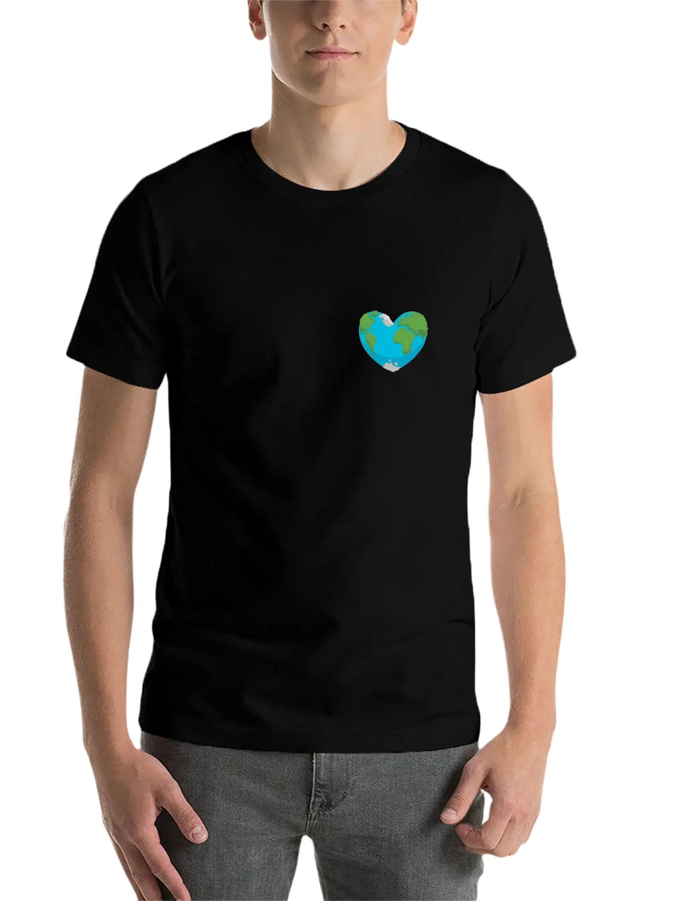 Love Earth Day Heart Stylish Everyday T-Shirt – Unisex Basic Cotton Tee