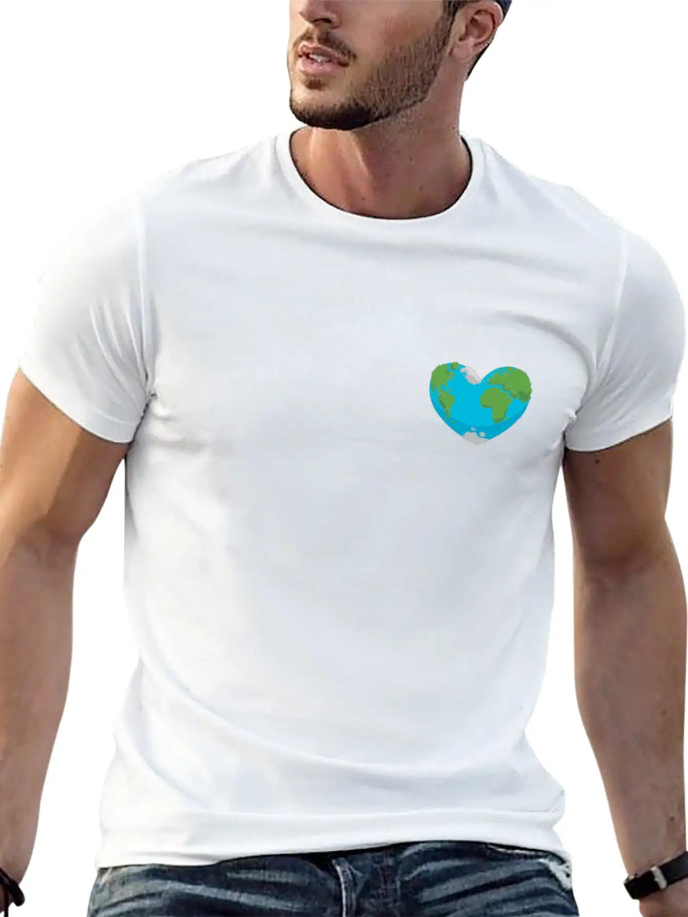 Love Earth Day Heart Stylish Everyday T-Shirt – Unisex Basic Cotton Tee