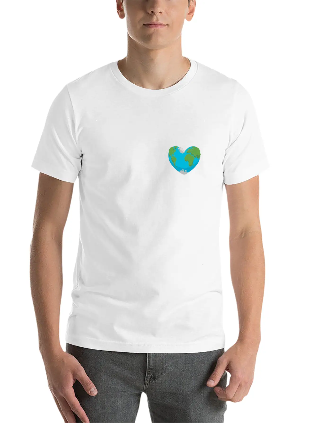 Love Earth Day Heart Stylish Everyday T-Shirt – Unisex Basic Cotton Tee
