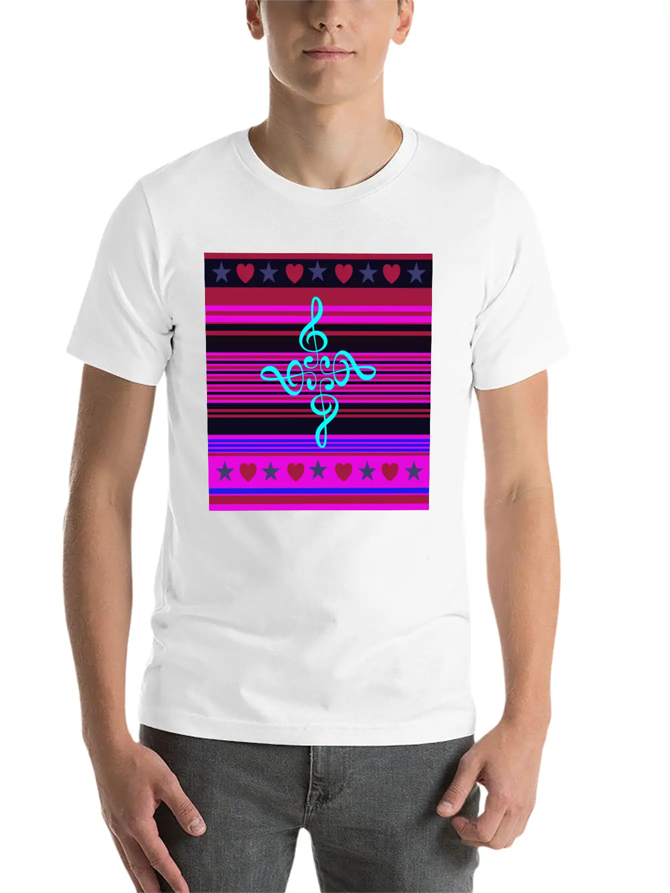 Love For The Music (#2) Basic Graphic T-Shirt – Daily Comfort In Soft Cotton
