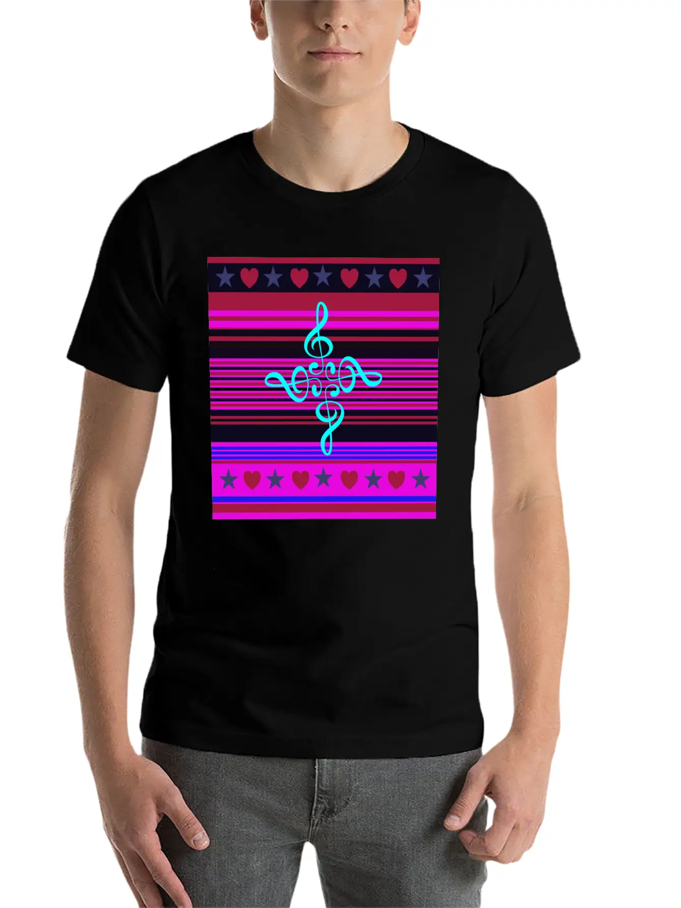 Love For The Music (#2) Basic Graphic T-Shirt – Daily Comfort In Soft Cotton
