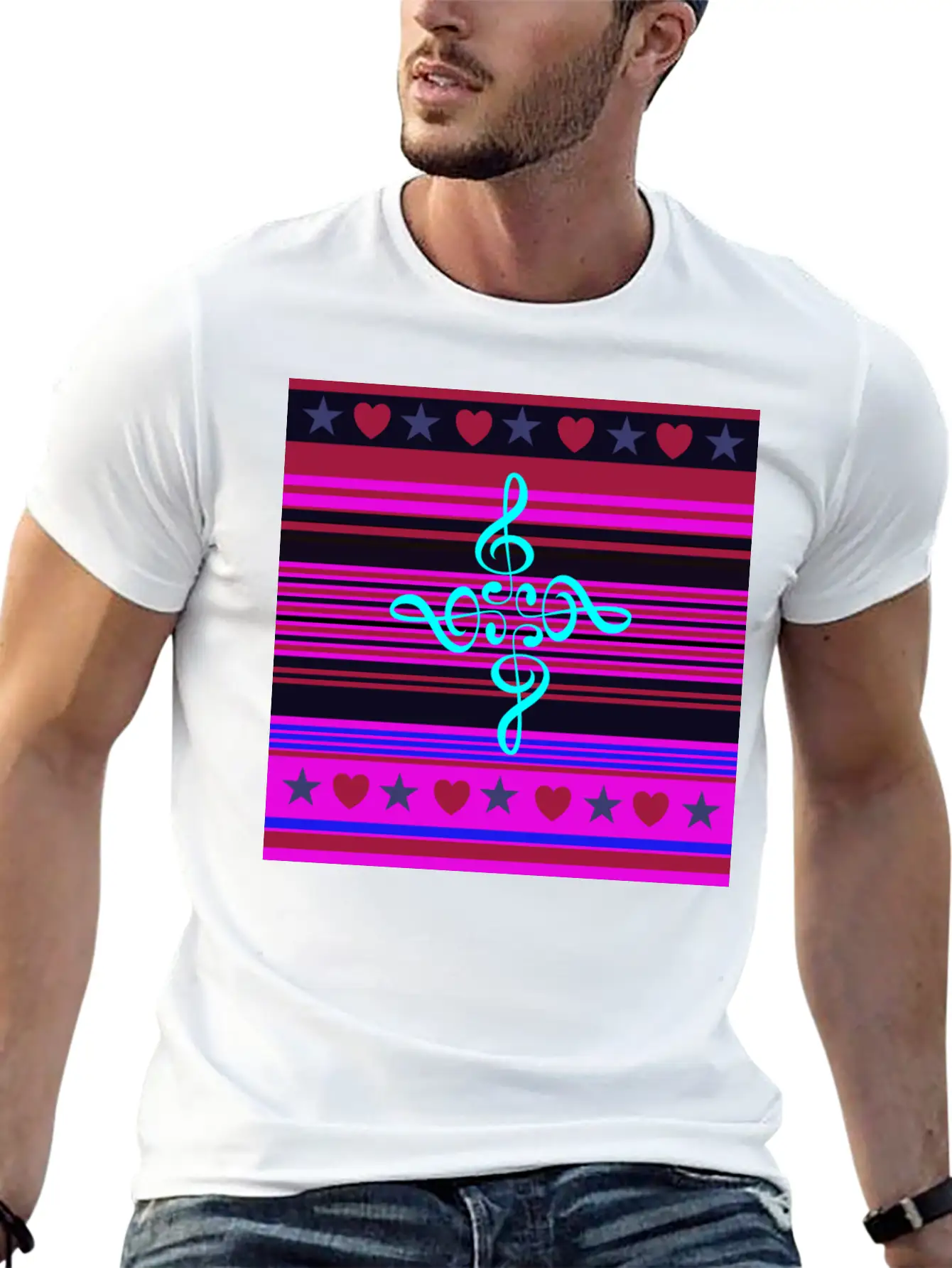 Love For The Music (#2) Basic Graphic T-Shirt – Daily Comfort In Soft Cotton
