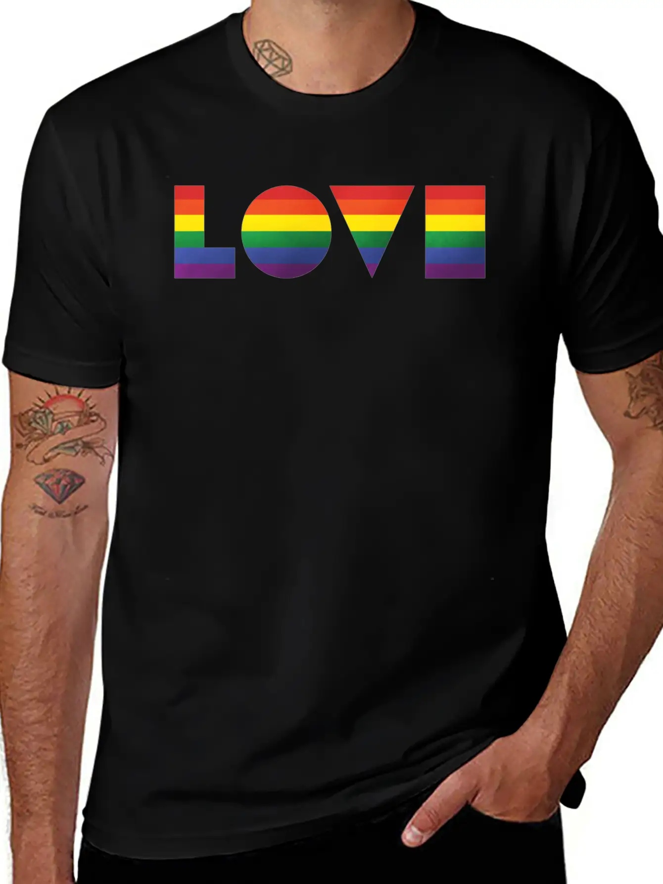 Love Geometric LGBT Timeless Short Sleeve Tee – Comfy And Minimalist Design