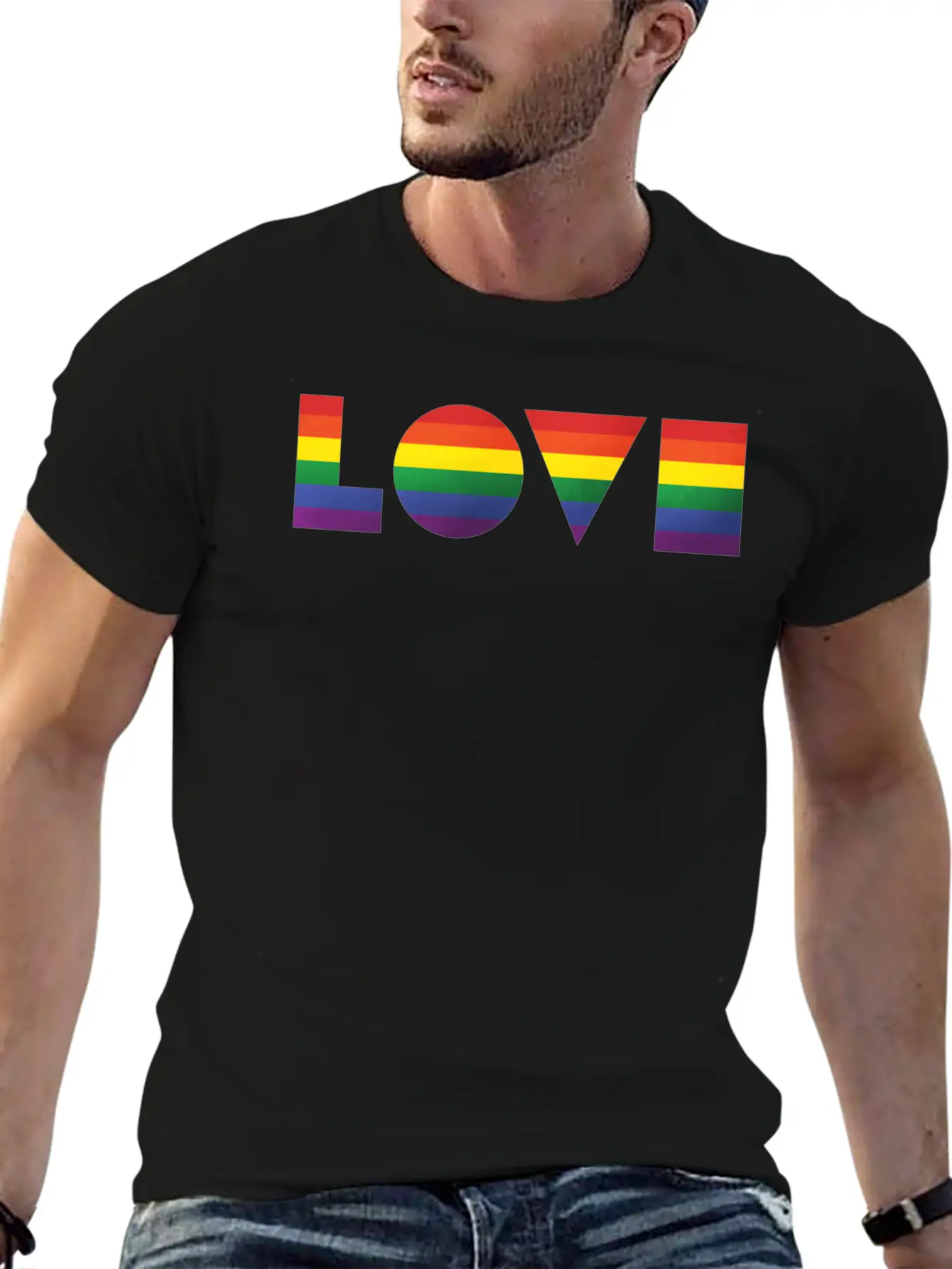 Love Geometric LGBT Timeless Short Sleeve Tee – Comfy And Minimalist Design