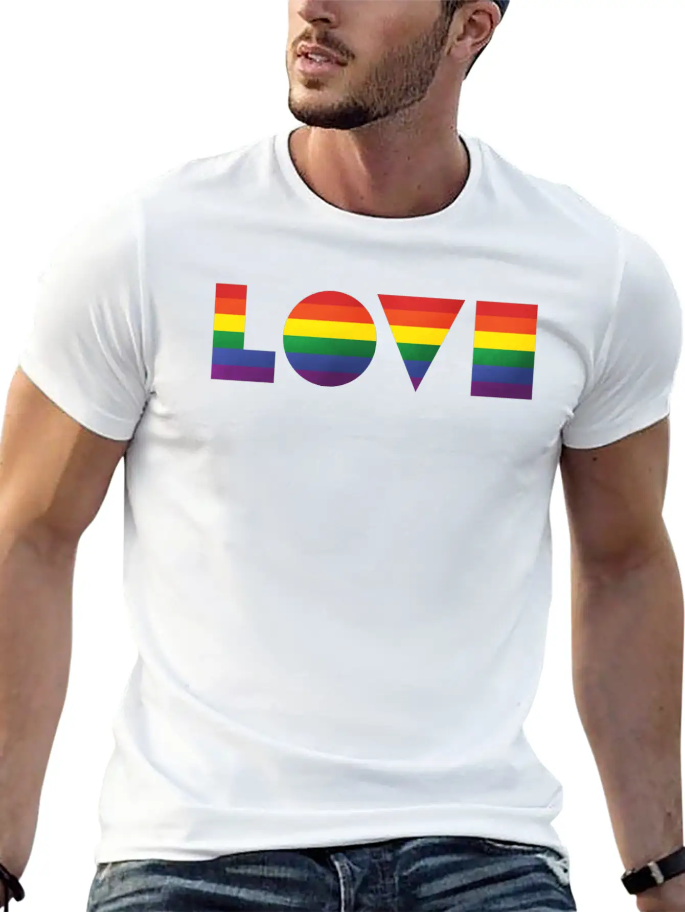 Love Geometric LGBT Timeless Short Sleeve Tee – Comfy And Minimalist Design