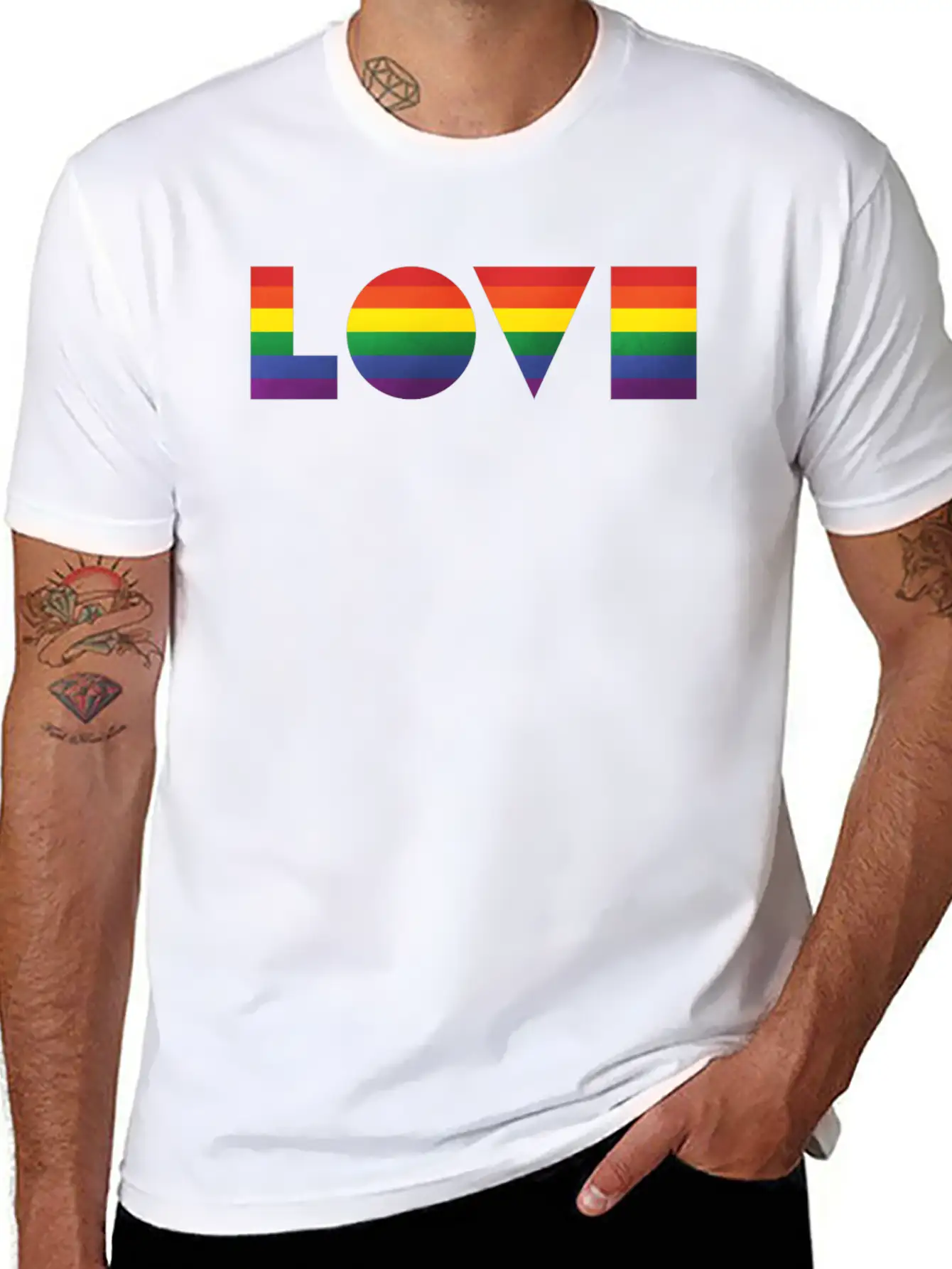 Love Geometric LGBT Timeless Short Sleeve Tee – Comfy And Minimalist Design