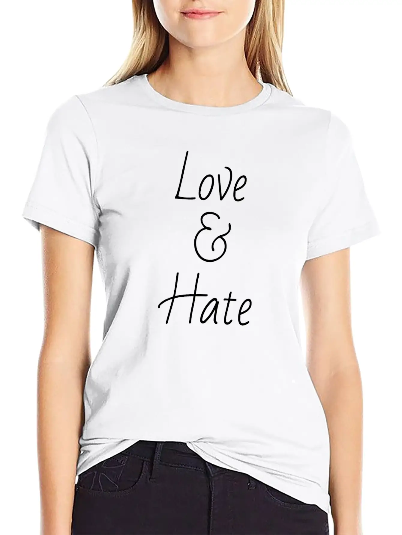 Love Hate Essential Unisex Summer Tee – Soft Cotton Casual Fit