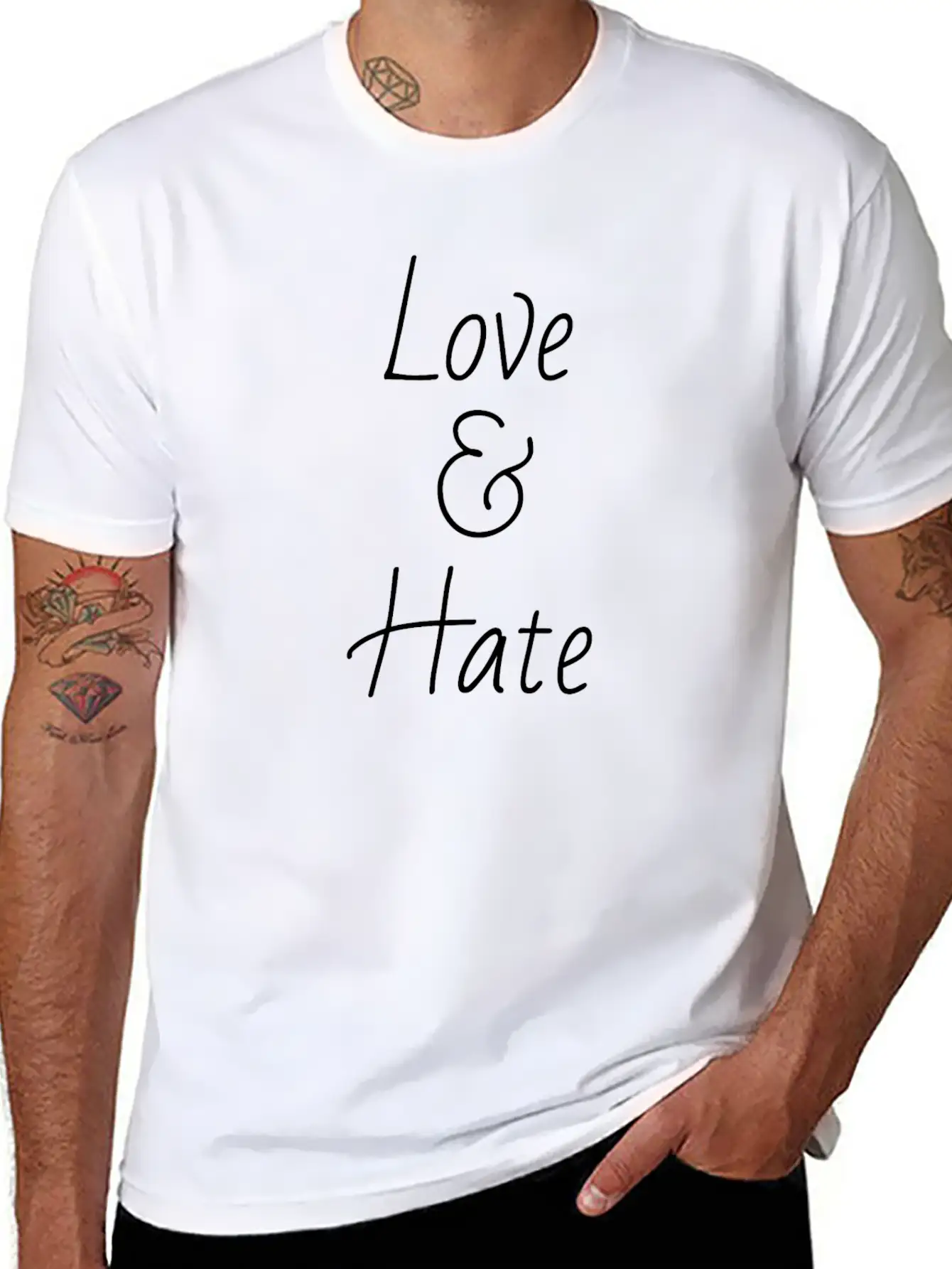 Love Hate Essential Unisex Summer Tee – Soft Cotton Casual Fit