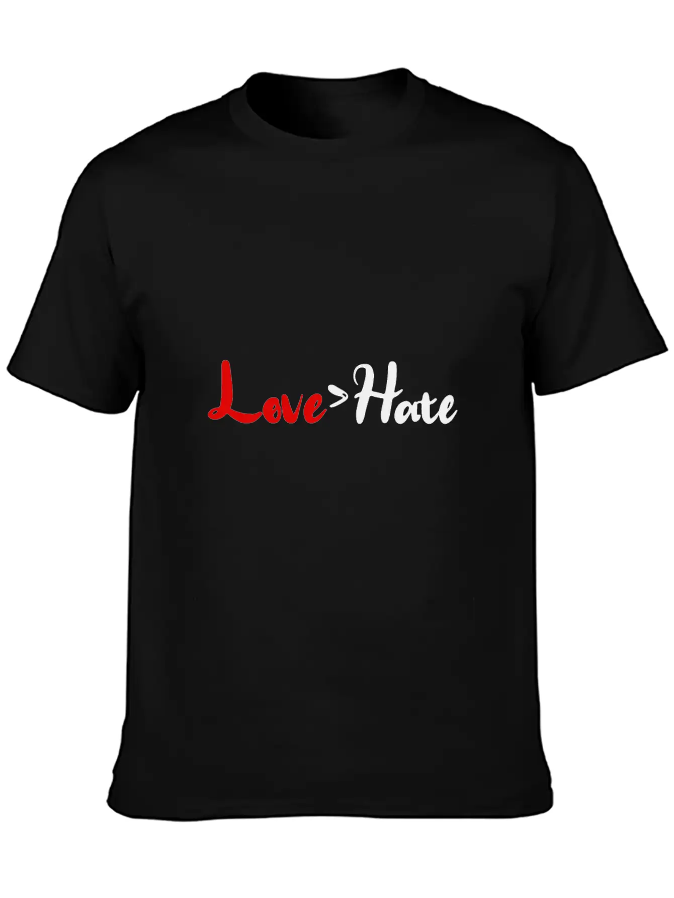 Love > Hate Stylish Everyday T-Shirt – Unisex Basic Cotton Tee