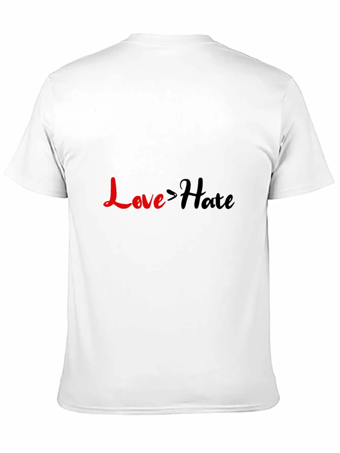Love > Hate Stylish Everyday T-Shirt – Unisex Basic Cotton Tee