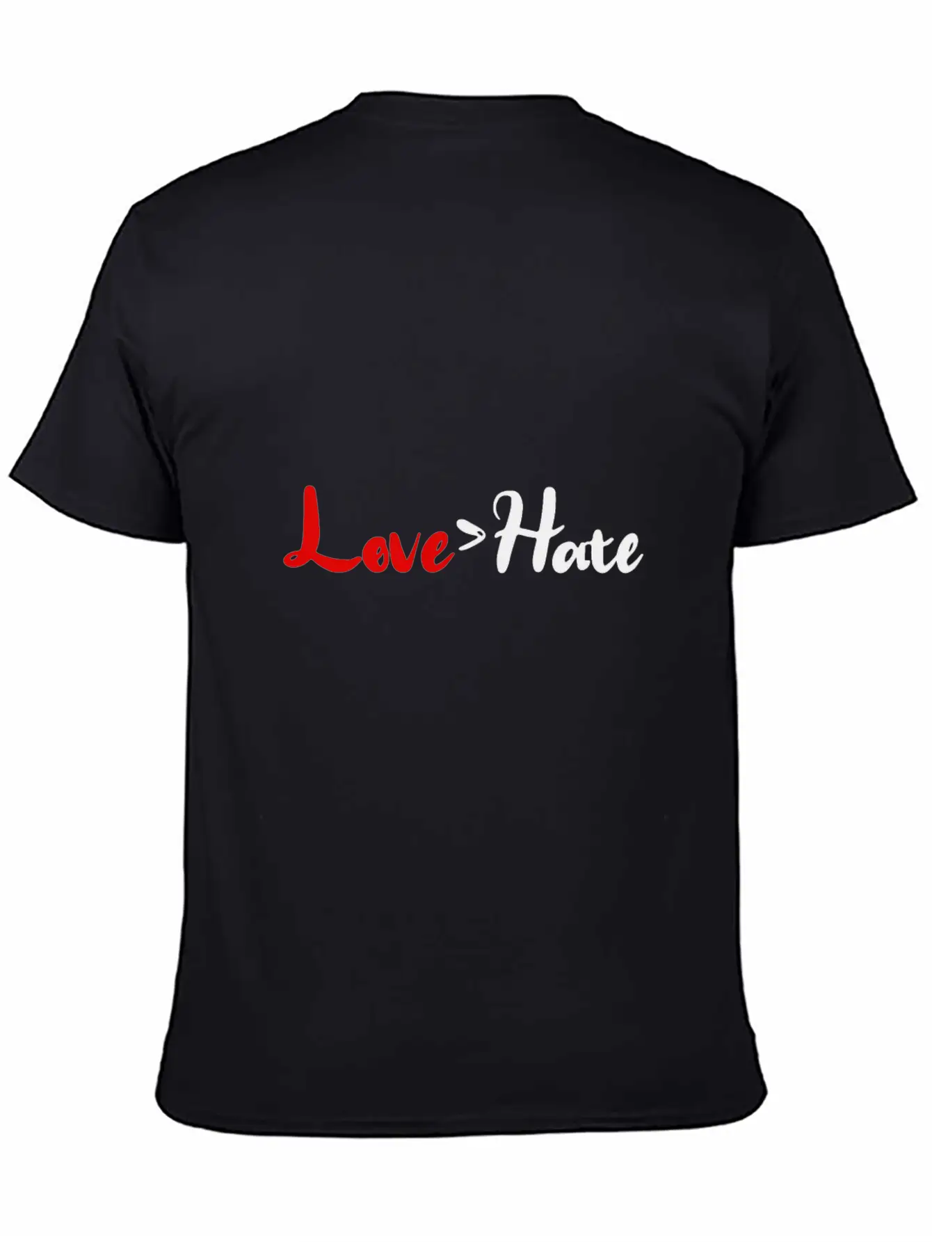 Love > Hate Stylish Everyday T-Shirt – Unisex Basic Cotton Tee