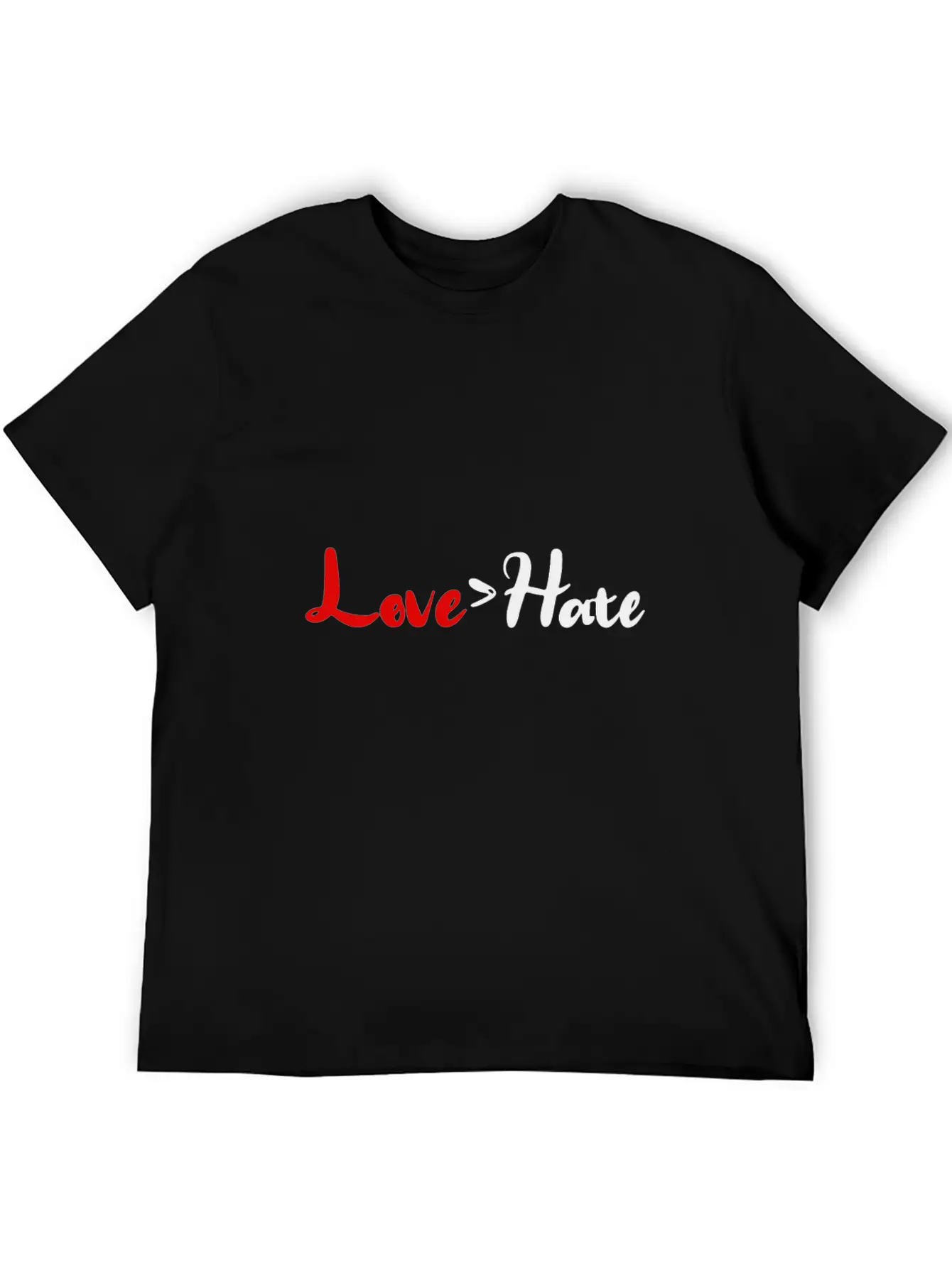 Love > Hate Stylish Everyday T-Shirt – Unisex Basic Cotton Tee