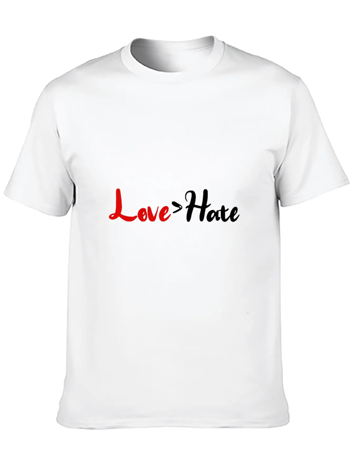 Love > Hate Stylish Everyday T-Shirt – Unisex Basic Cotton Tee