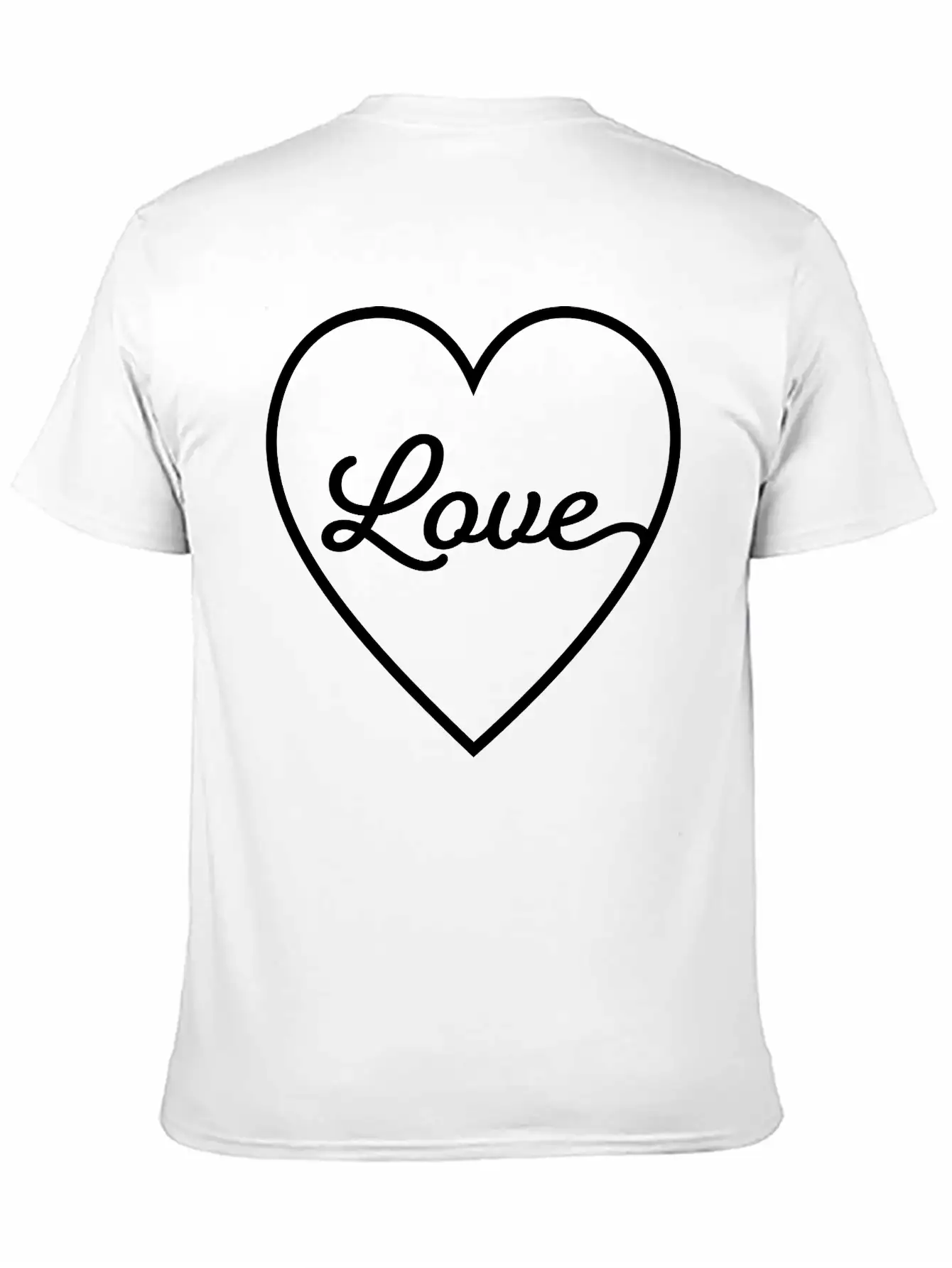 LOVE HEART Unisex Short Sleeve Soft Cotton T-Shirt – Casual Everyday Wear