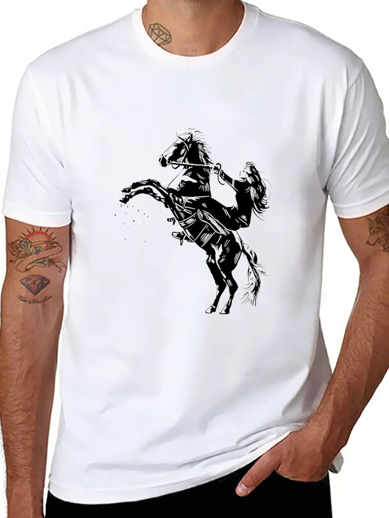 Love Horses Animal Just A Girl Who Love Horses Unisex Short Sleeve Soft Cotton T-Shirt – Casual Everyday Wear