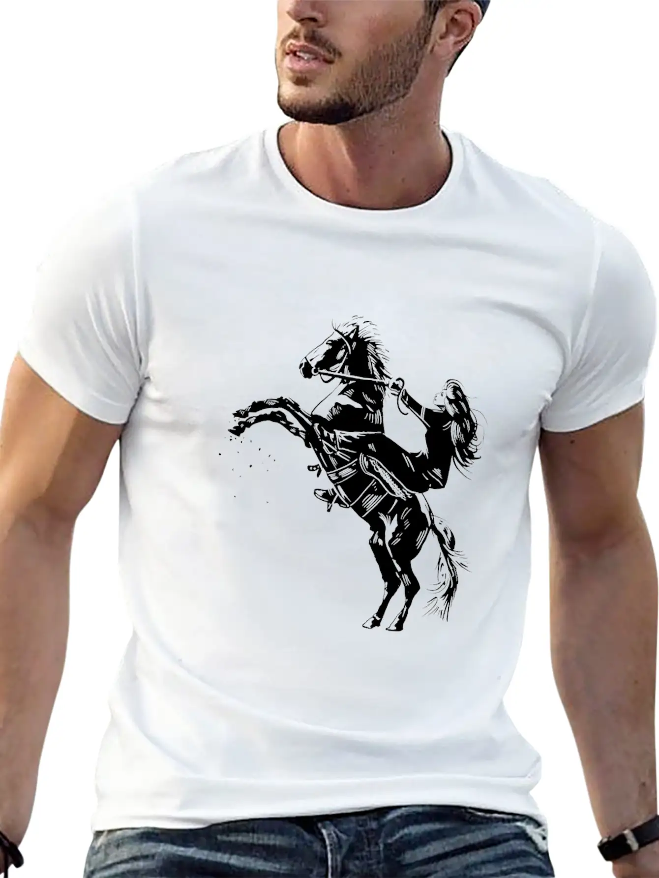 Love Horses Animal Just A Girl Who Love Horses Unisex Short Sleeve Soft Cotton T-Shirt – Casual Everyday Wear