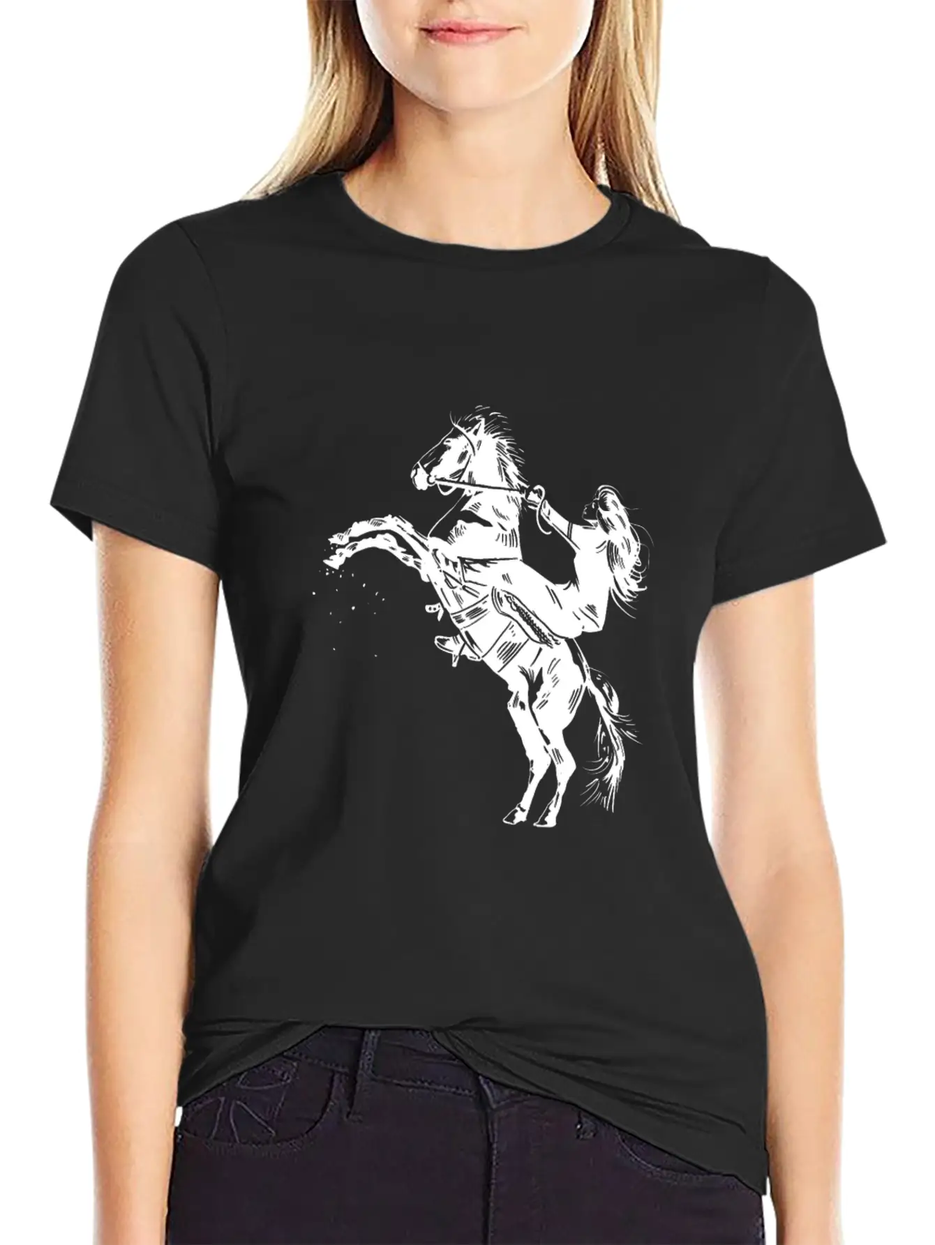 Love Horses Animal Just A Girl Who Love Horses Unisex Short Sleeve Soft Cotton T-Shirt – Casual Everyday Wear
