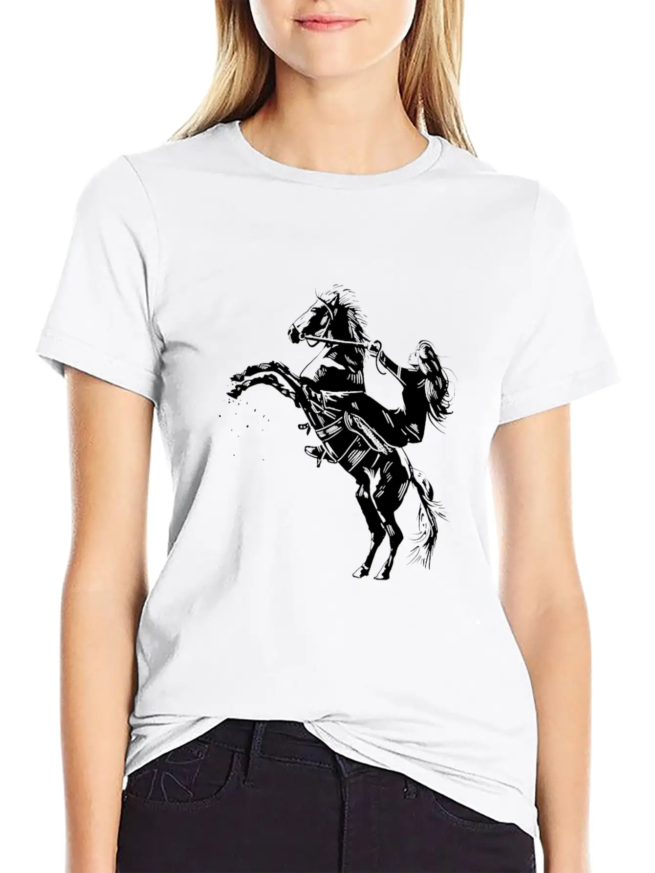 Love Horses Animal Just A Girl Who Love Horses Unisex Short Sleeve Soft Cotton T-Shirt – Casual Everyday Wear