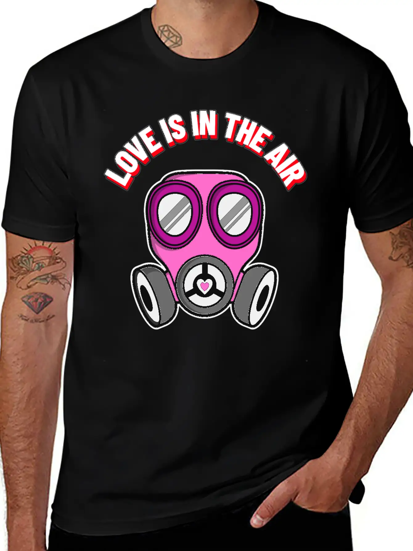 Love Is In The Air - Funny Valentine's Day Covid19 Comfortable Minimalist Graphic Tee – Summer Style Essential