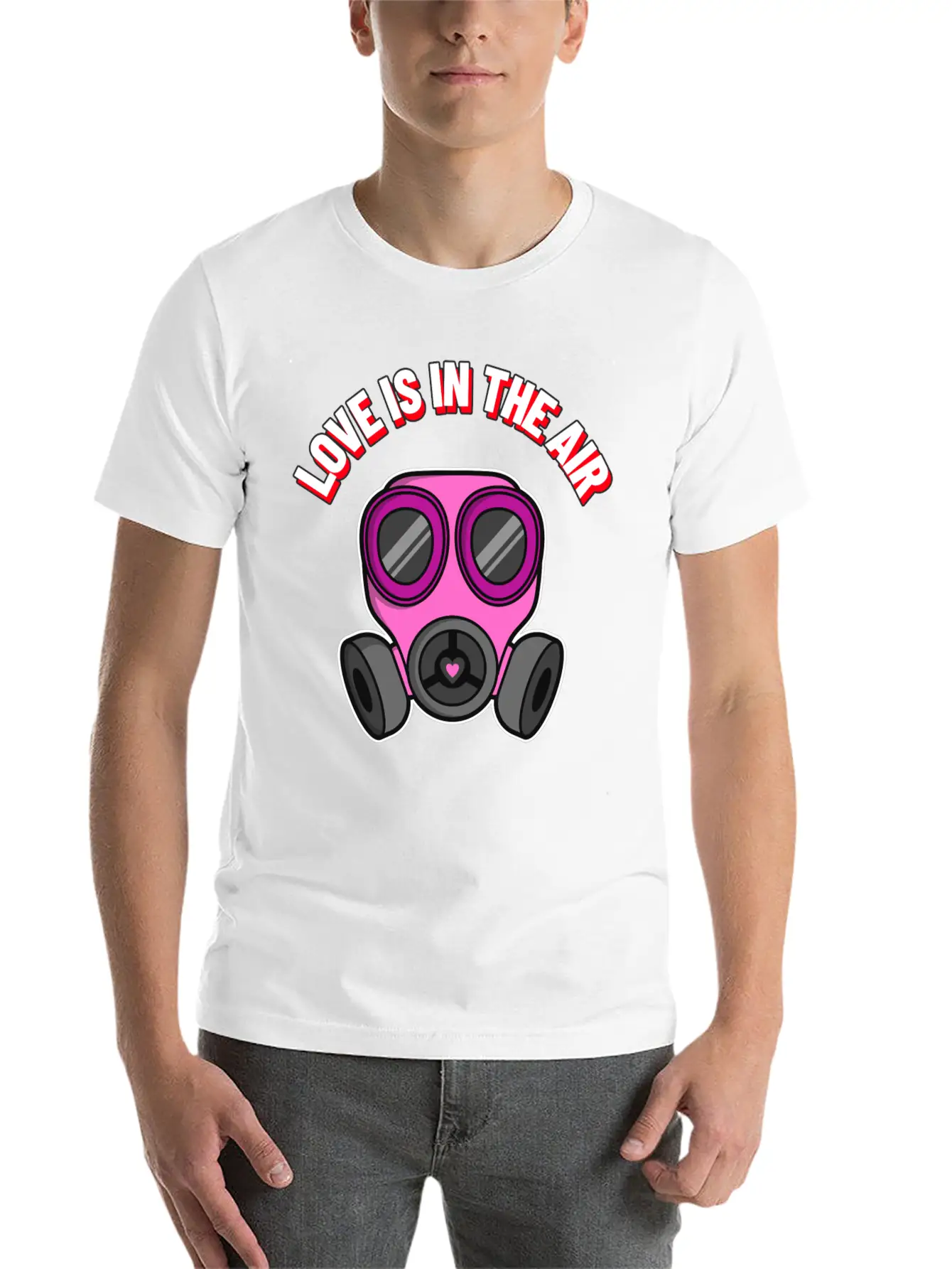 Love Is In The Air - Funny Valentine's Day Covid19 Comfortable Minimalist Graphic Tee – Summer Style Essential