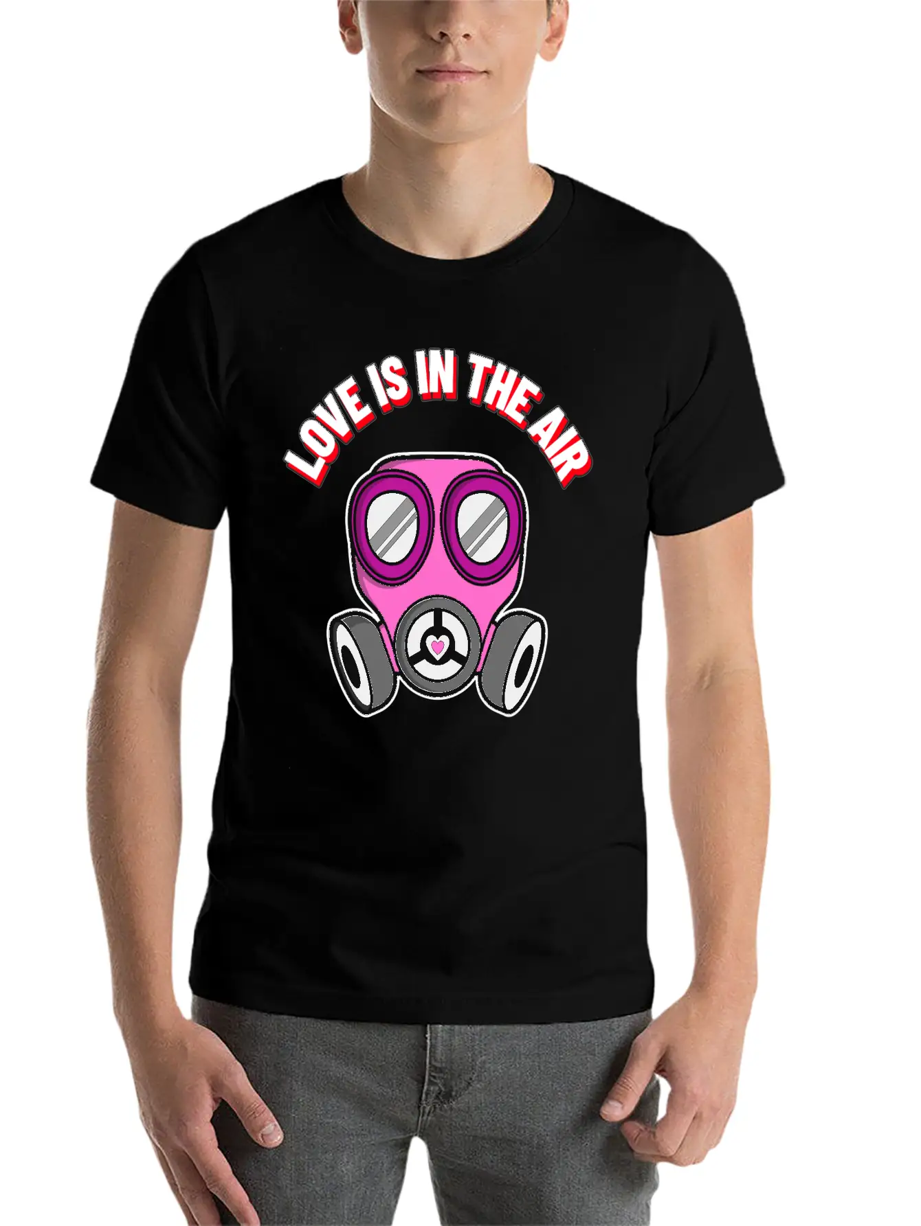 Love Is In The Air - Funny Valentine's Day Covid19 Comfortable Minimalist Graphic Tee – Summer Style Essential