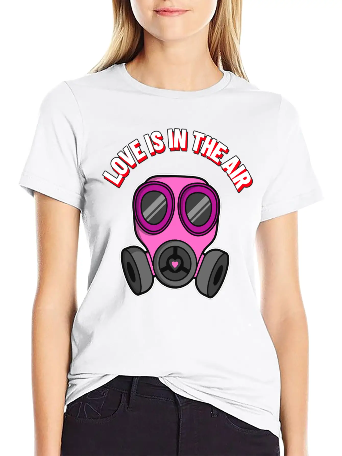 Love Is In The Air - Funny Valentine's Day Covid19 Comfortable Minimalist Graphic Tee – Summer Style Essential