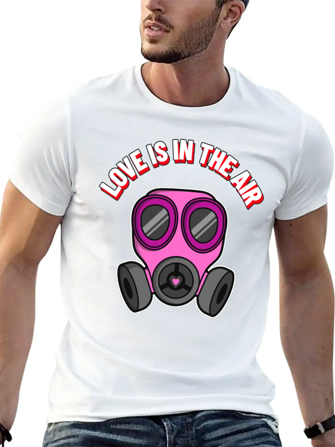 Love Is In The Air - Funny Valentine's Day Covid19 Comfortable Minimalist Graphic Tee – Summer Style Essential