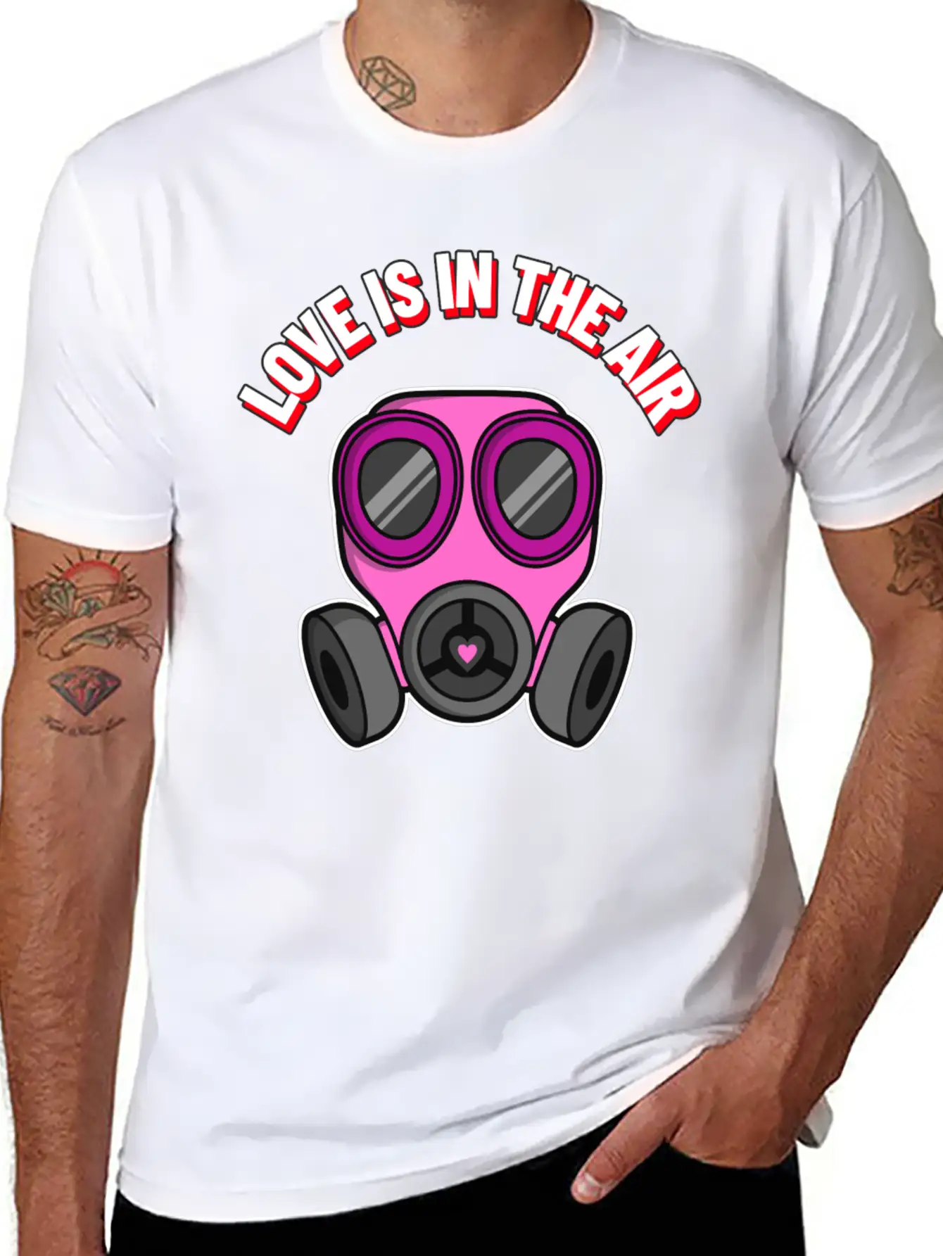 Love Is In The Air - Funny Valentine's Day Covid19 Comfortable Minimalist Graphic Tee – Summer Style Essential