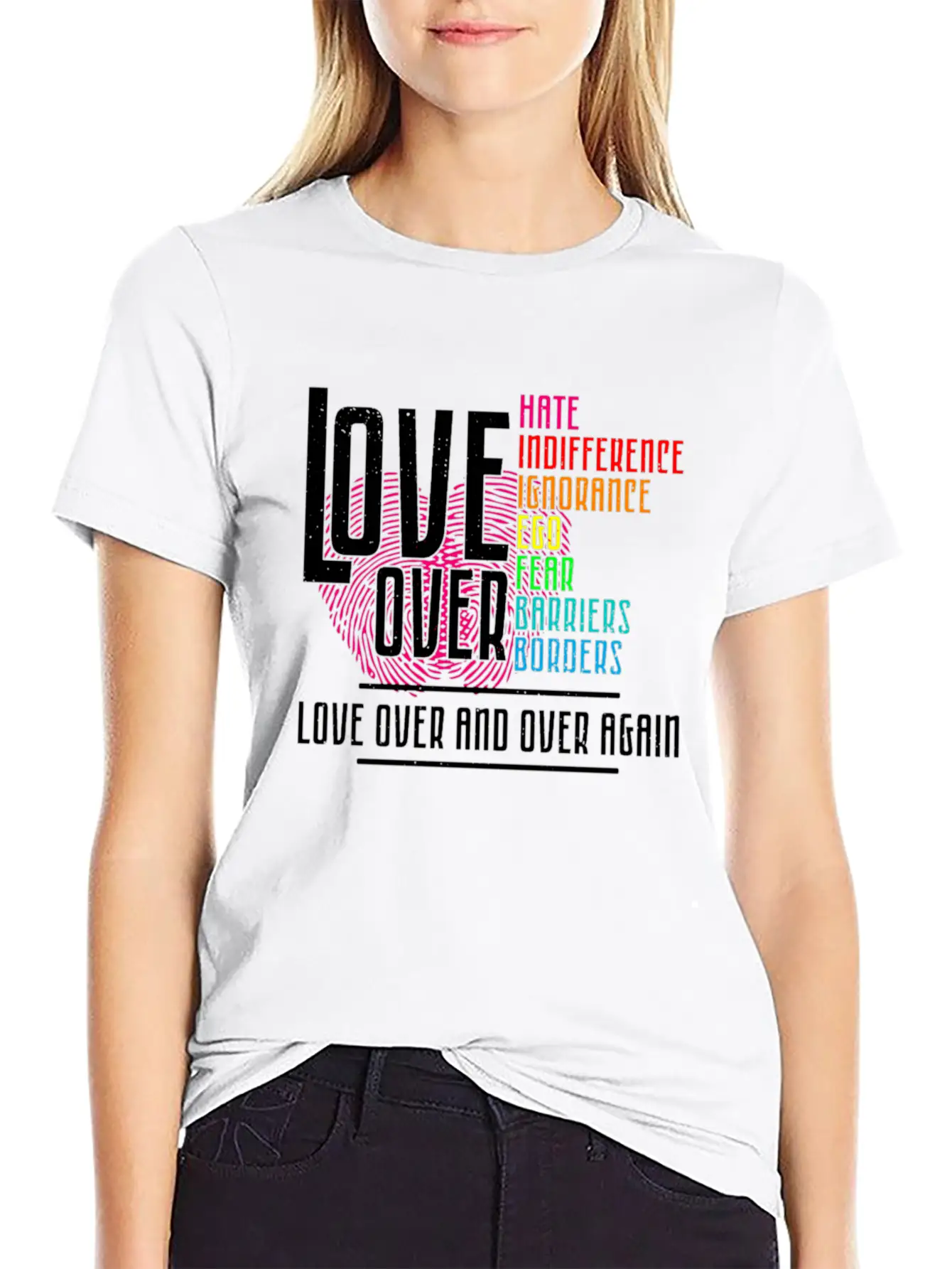 Love Over For Light Stylish Everyday T-Shirt – Unisex Basic Cotton Tee