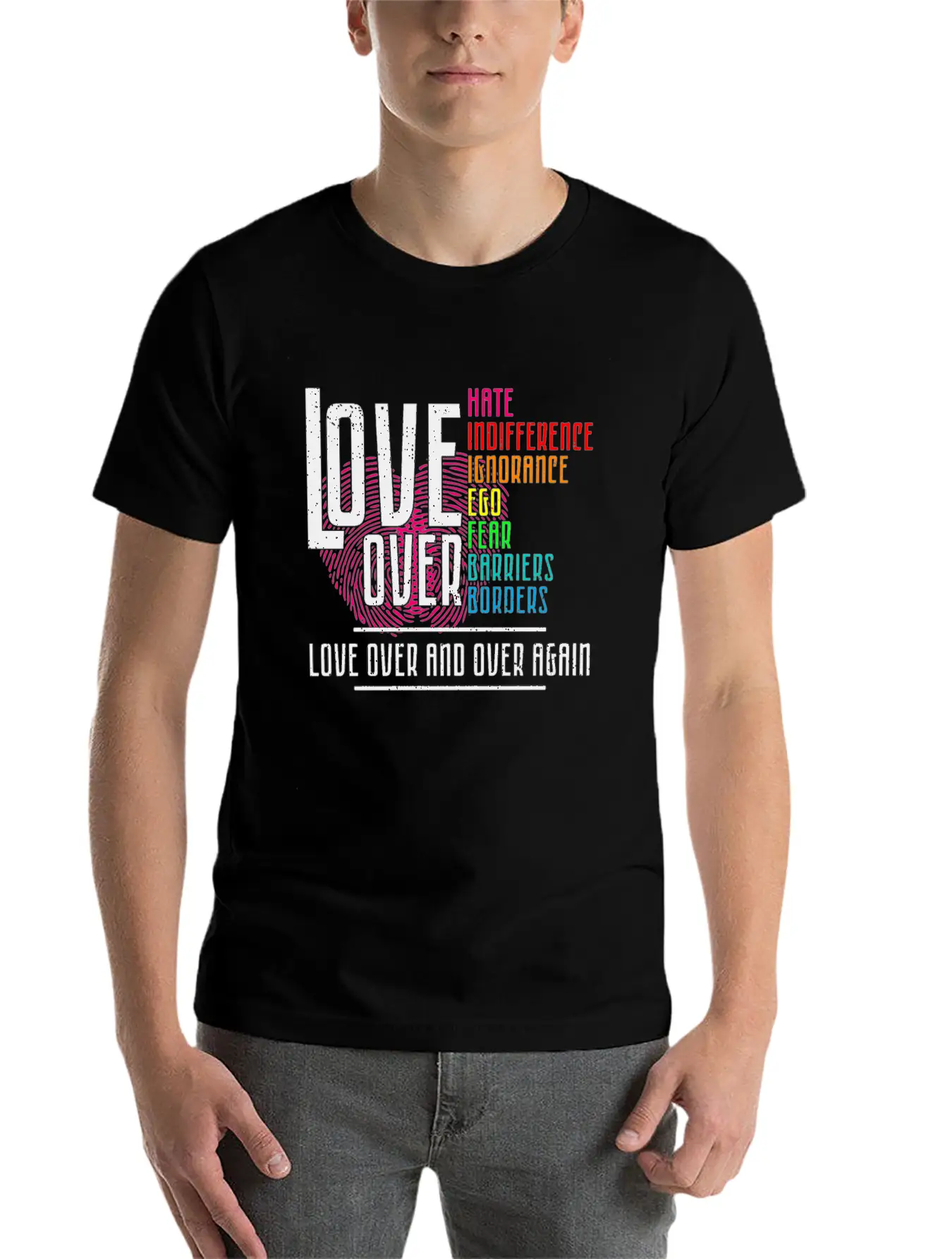 Love Over For Light Stylish Everyday T-Shirt – Unisex Basic Cotton Tee