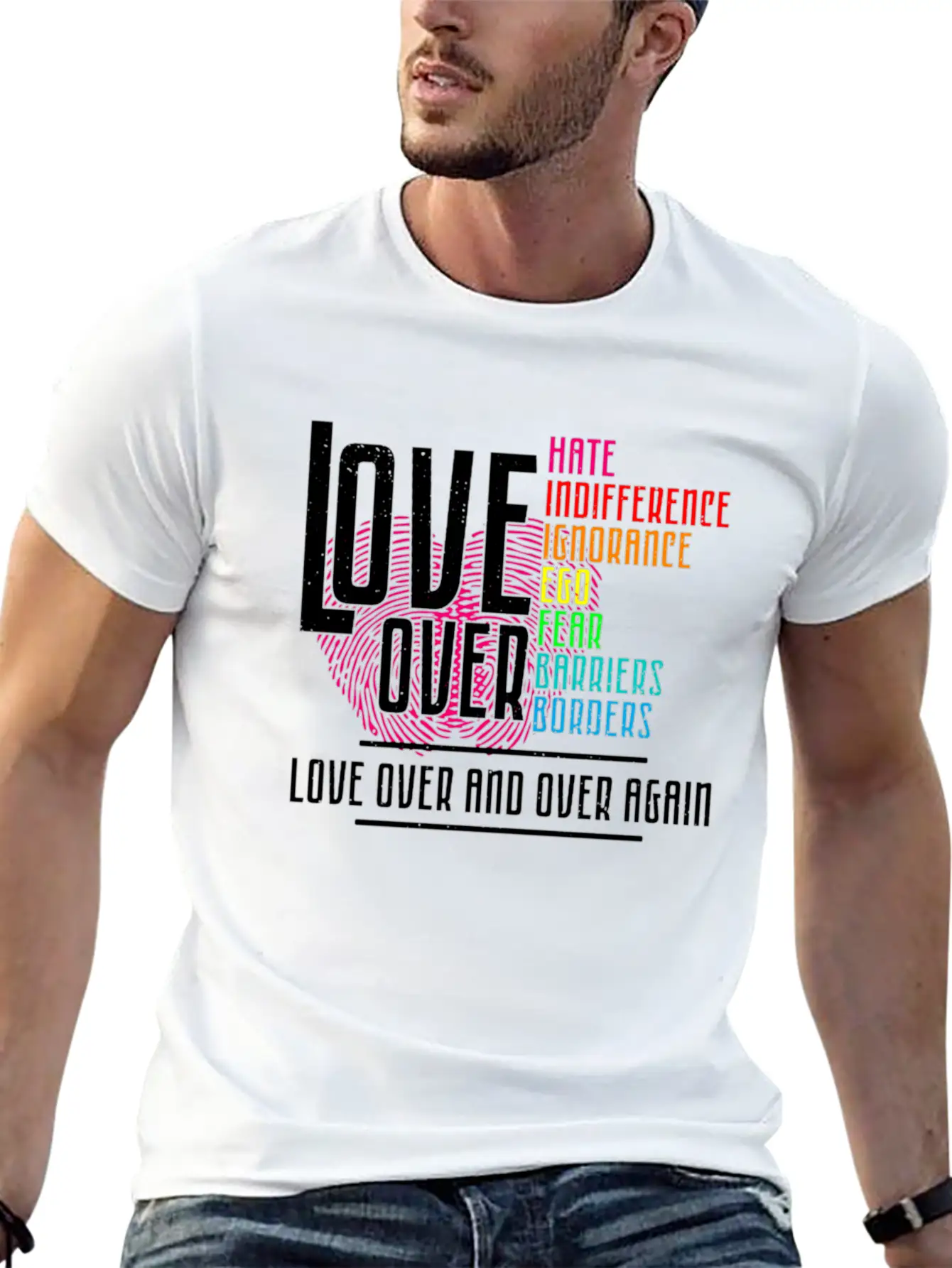 Love Over For Light Stylish Everyday T-Shirt – Unisex Basic Cotton Tee