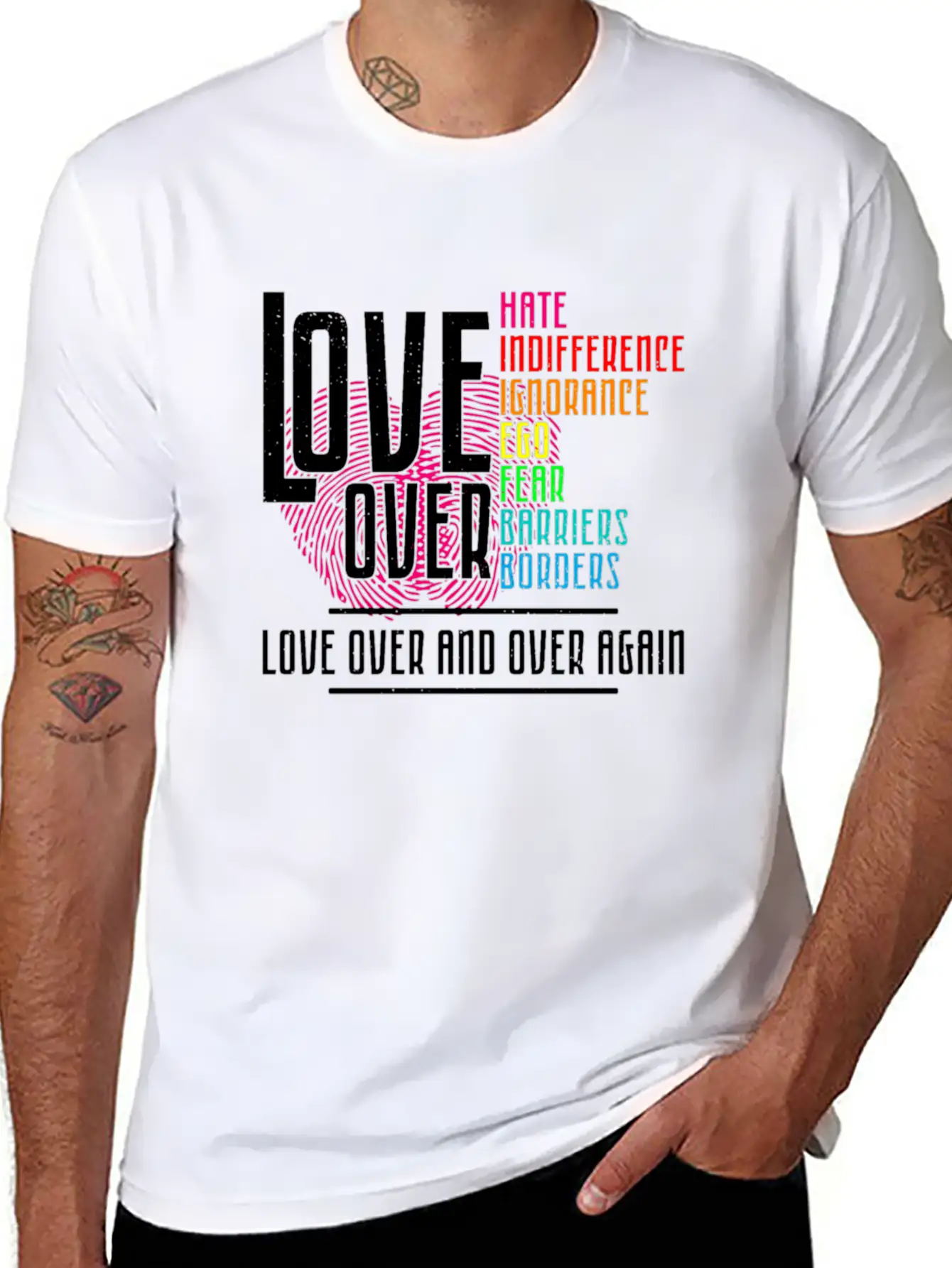 Love Over For Light Stylish Everyday T-Shirt – Unisex Basic Cotton Tee