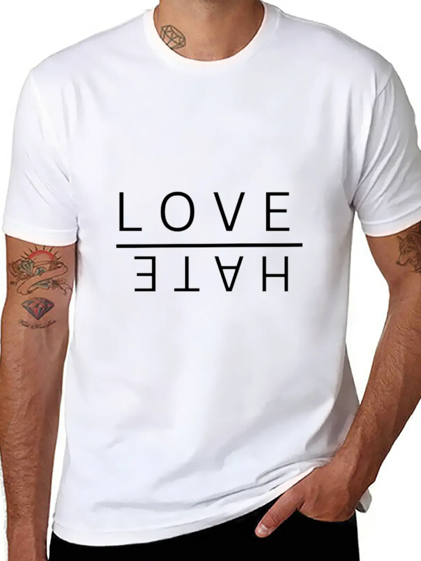 Love Over Hate Timeless Short Sleeve Tee – Comfy And Minimalist Design