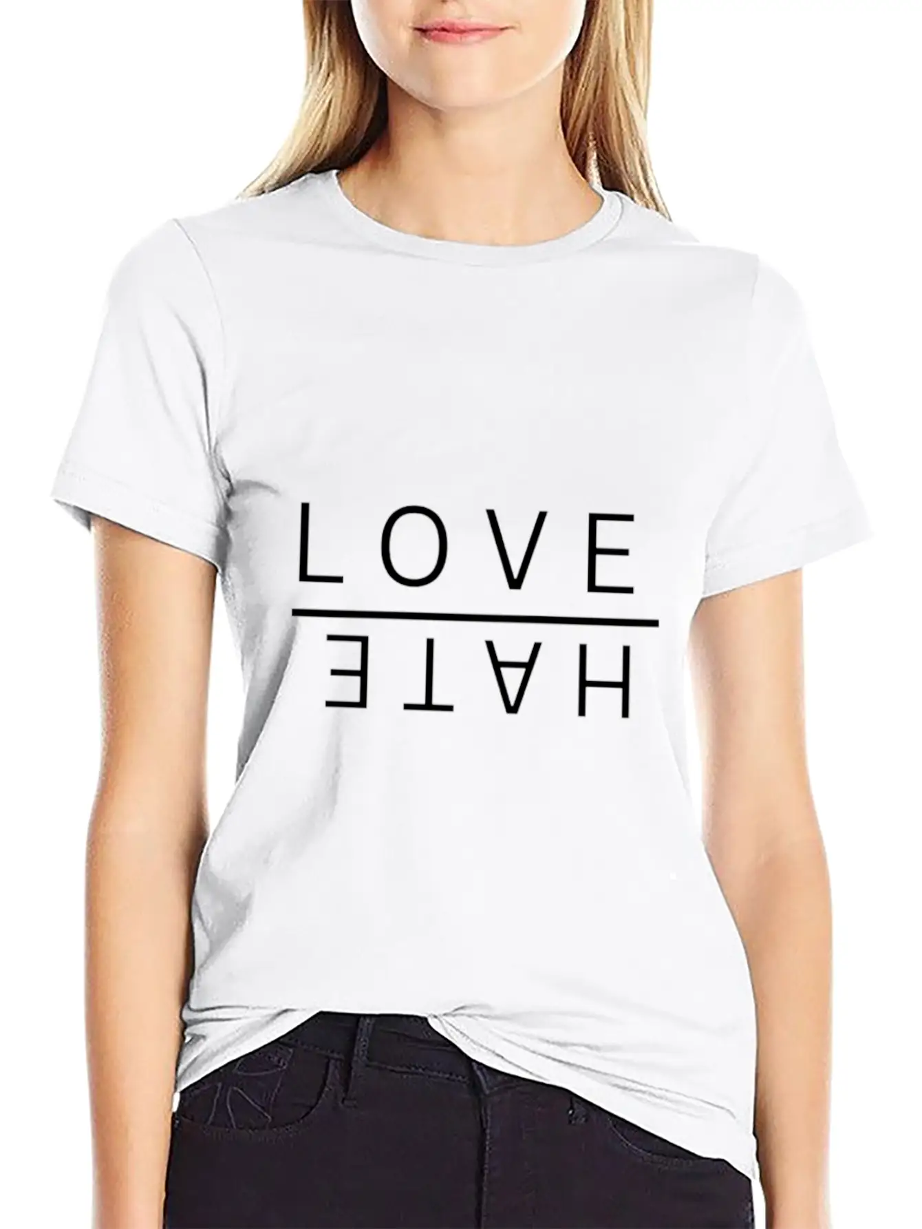 Love Over Hate Timeless Short Sleeve Tee – Comfy And Minimalist Design