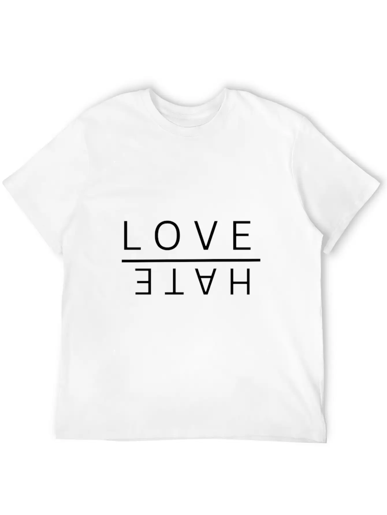 Love Over Hate Timeless Short Sleeve Tee – Comfy And Minimalist Design