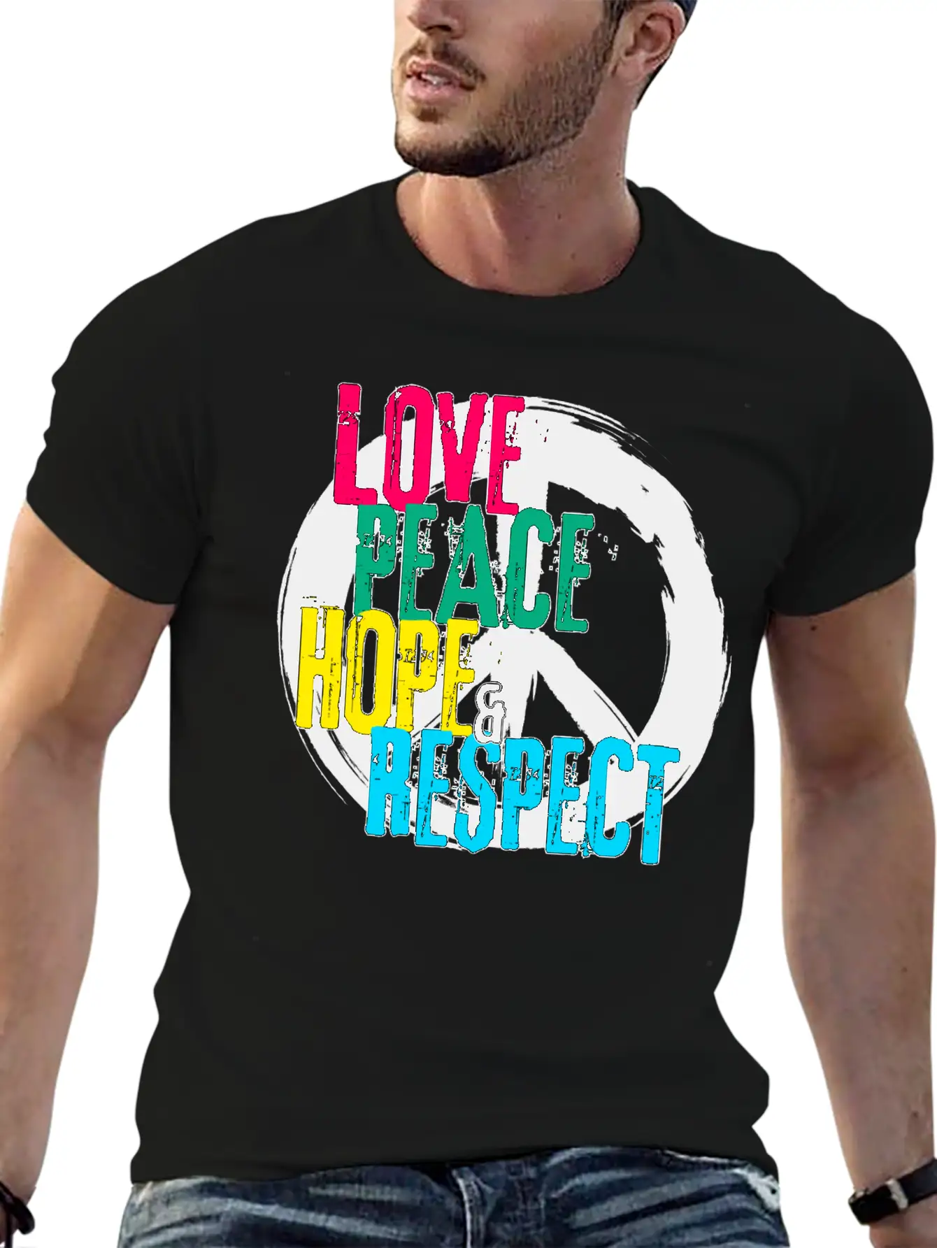 LOVE PEACE HOPE & RESPECT Essential Unisex Summer Tee – Soft Cotton Casual Fit
