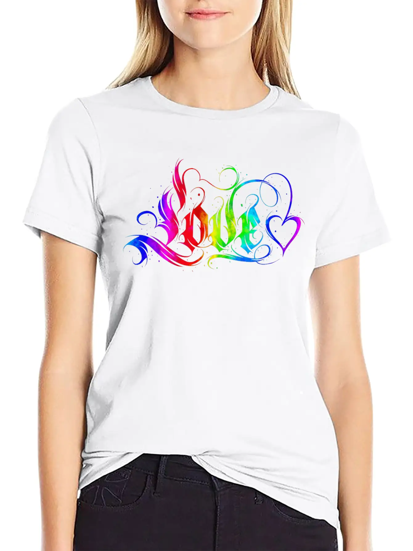 Love Quotes Amore Flowers Women Girl Mode Female Unisex Short Sleeve Soft Cotton T-Shirt – Casual Everyday Wear