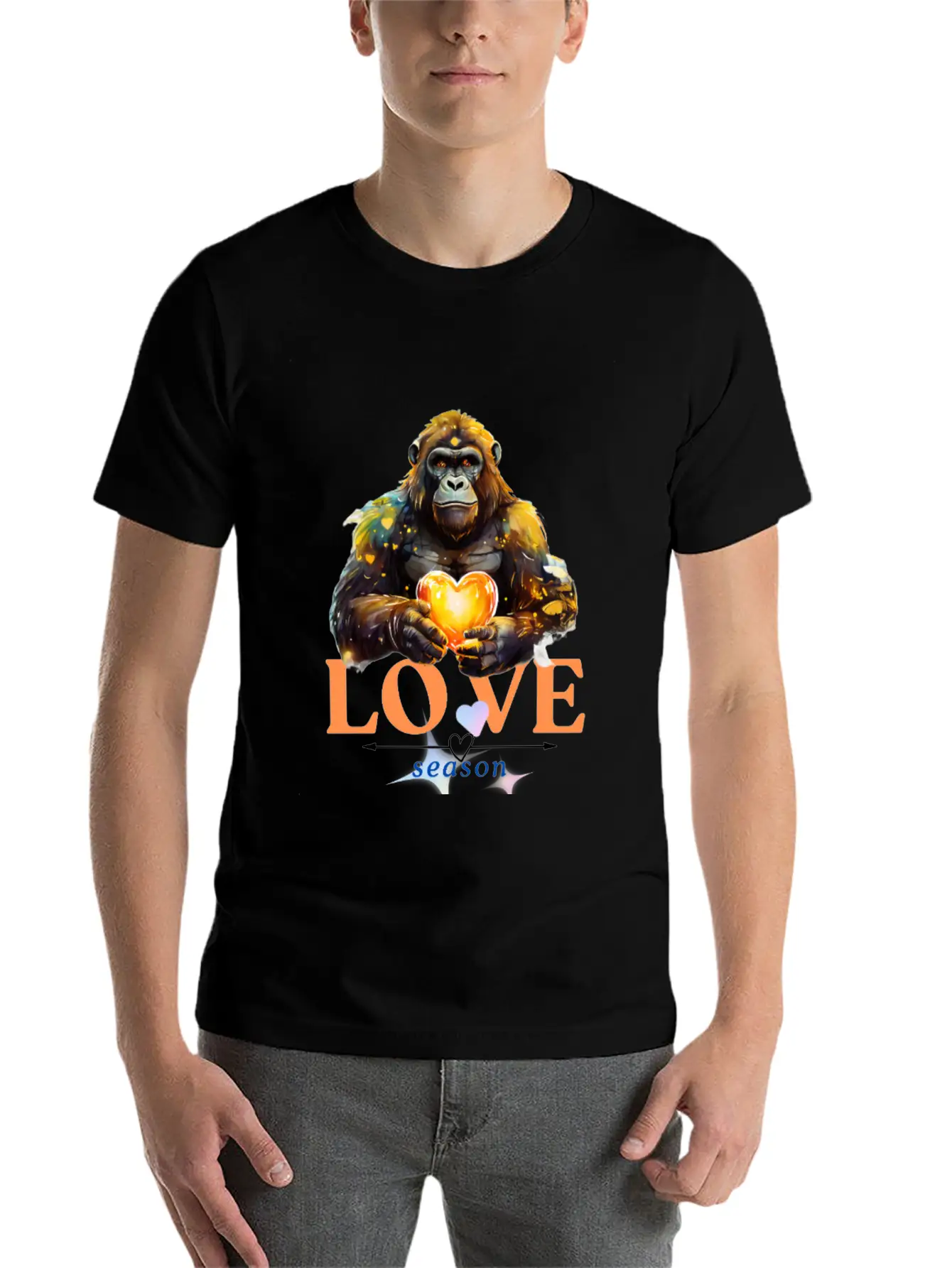 Love Season - Gorilla Unisex Casual T-Shirt – Clean Design For Daily Comfort